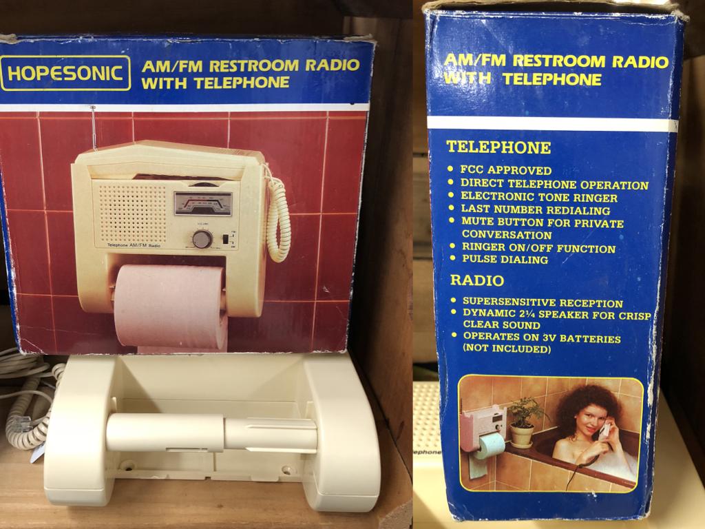 A toilet paper holder / telephone / AM/FM radio r/ThriftStoreHauls