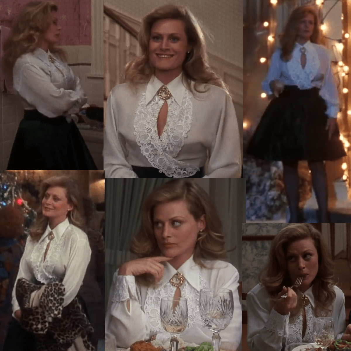 Beverly D'Angelo's keyhole blouse and skirt from National Lampoon's