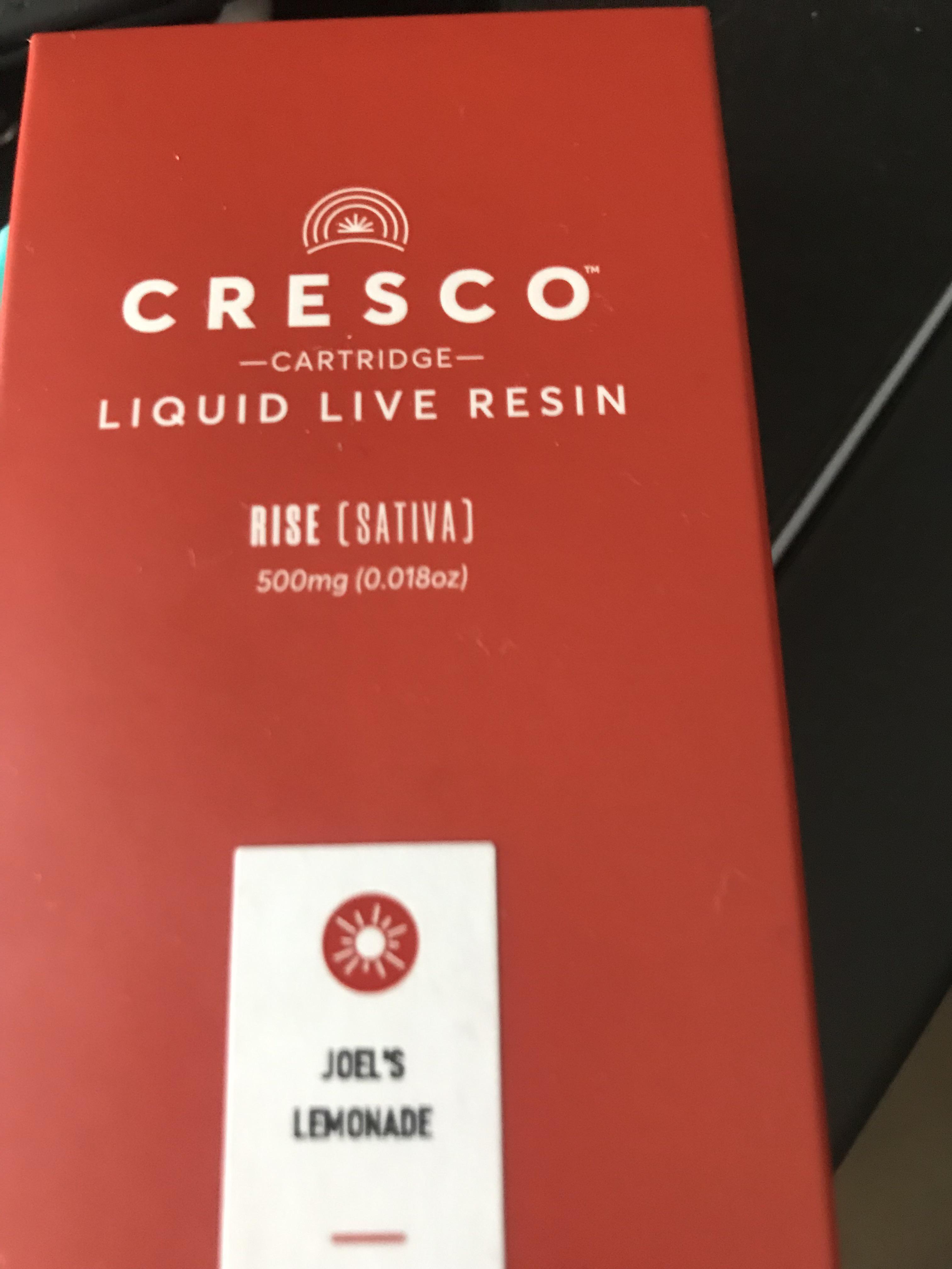 Decided to try cresco cart Joel’s lemonade so good wish more dispo