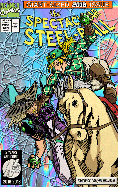 [Fanart] Steel ball run animated holo cover by NKN r/StardustCrusaders