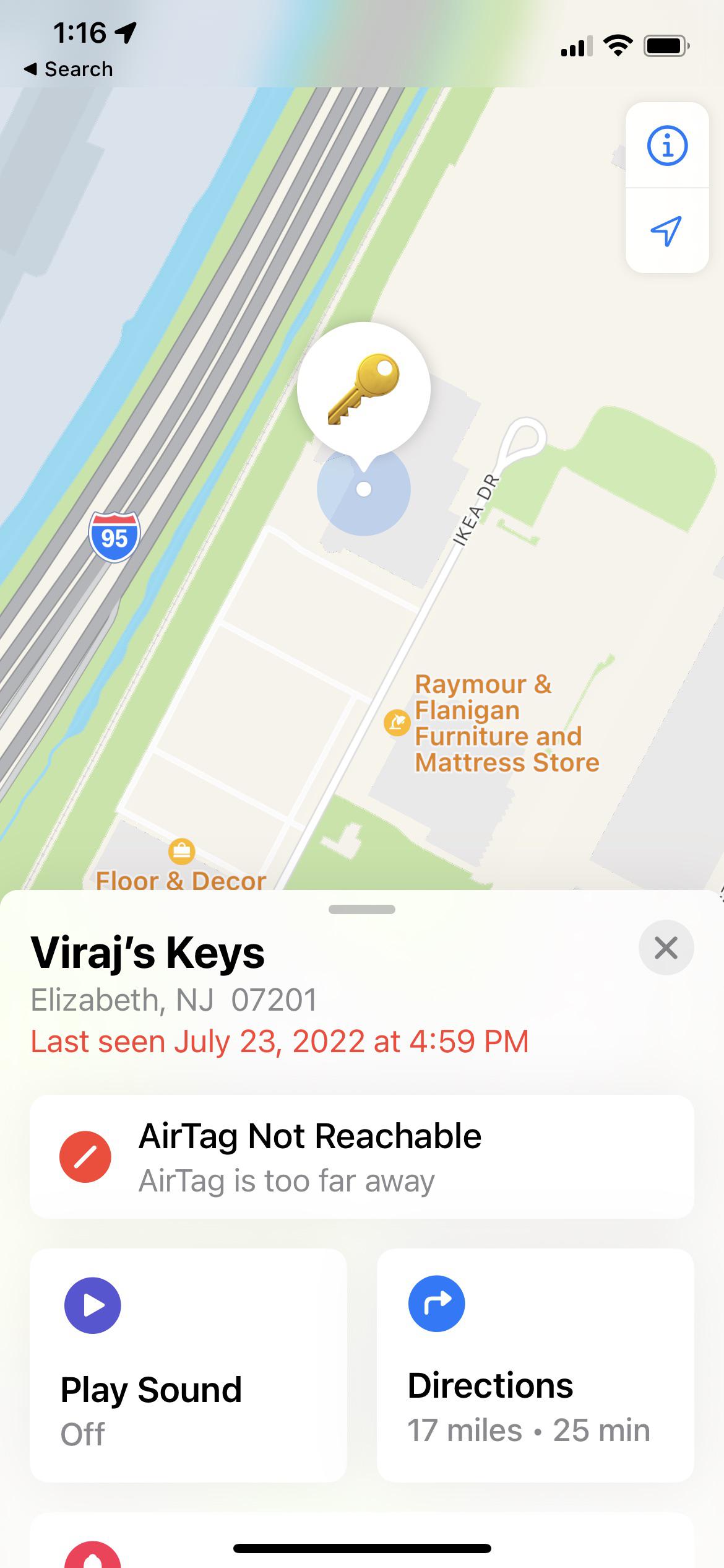 Airtag location is not updating, I have this airtag all time with me and my phone. I’m at home