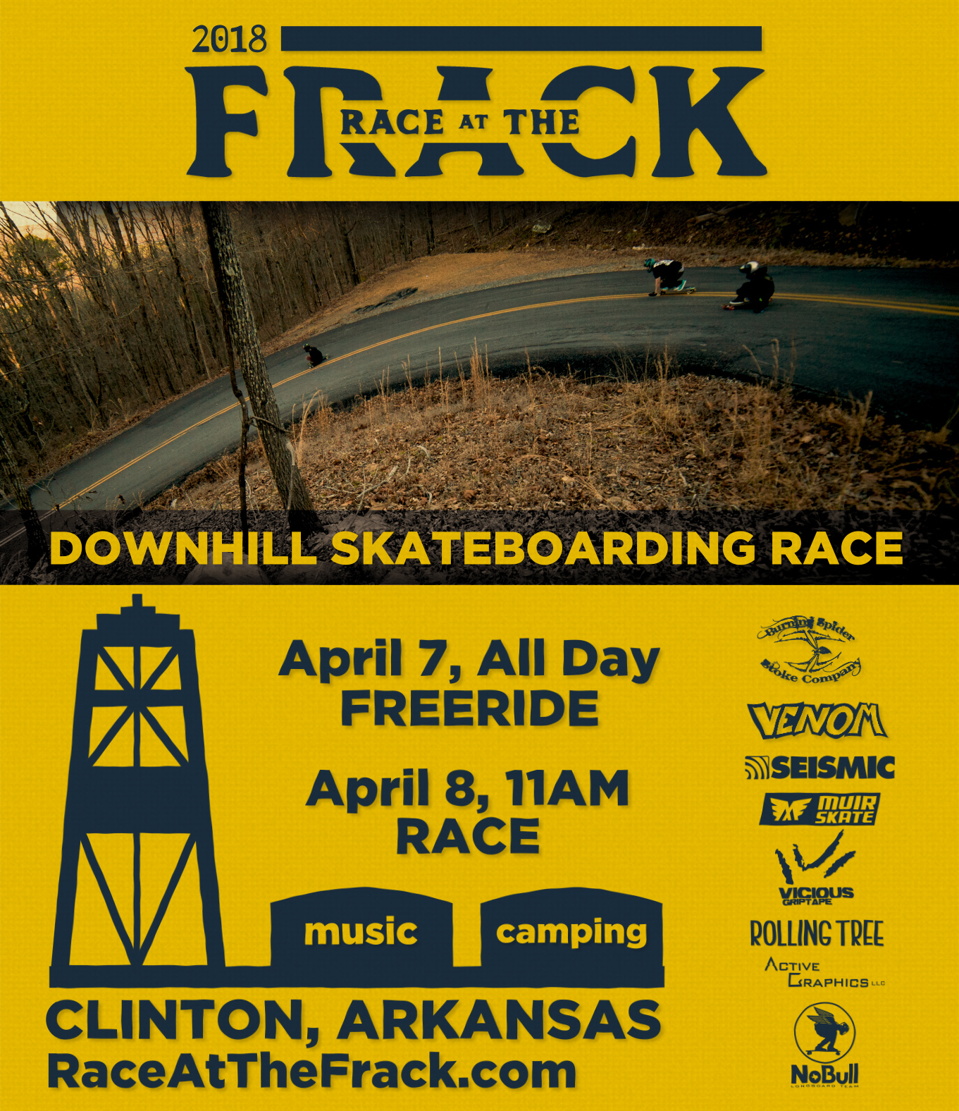 Worldclass Downhill Longboarding Race in Clinton, AR next weekend! r