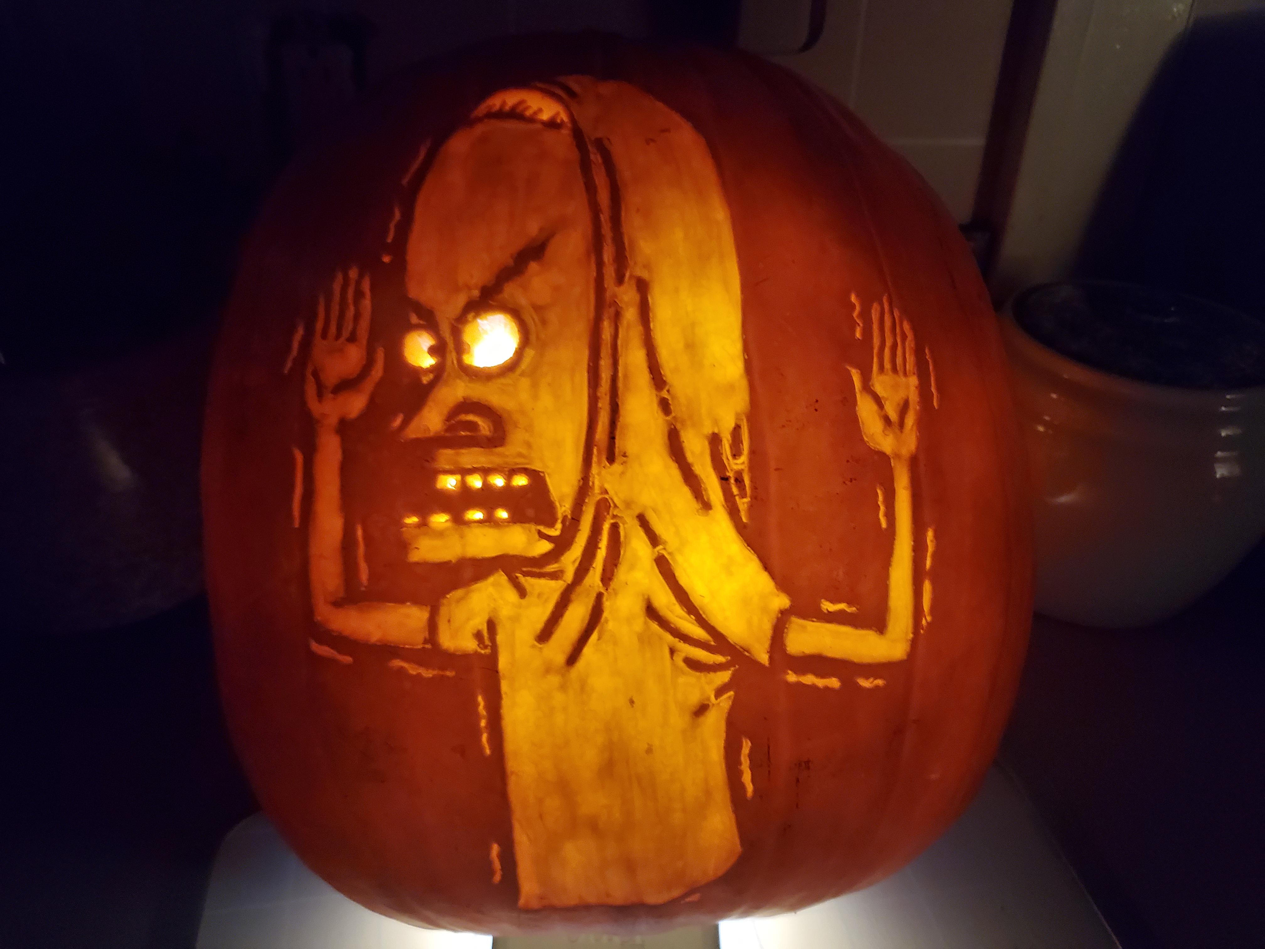 Cornholio pumpkin r/BeavisAndButthead