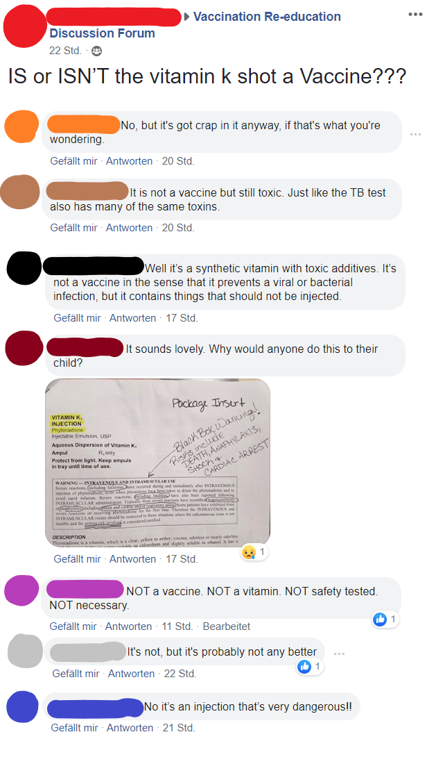 Interesting opinions on the Vitamin K shot. vaxxhappened