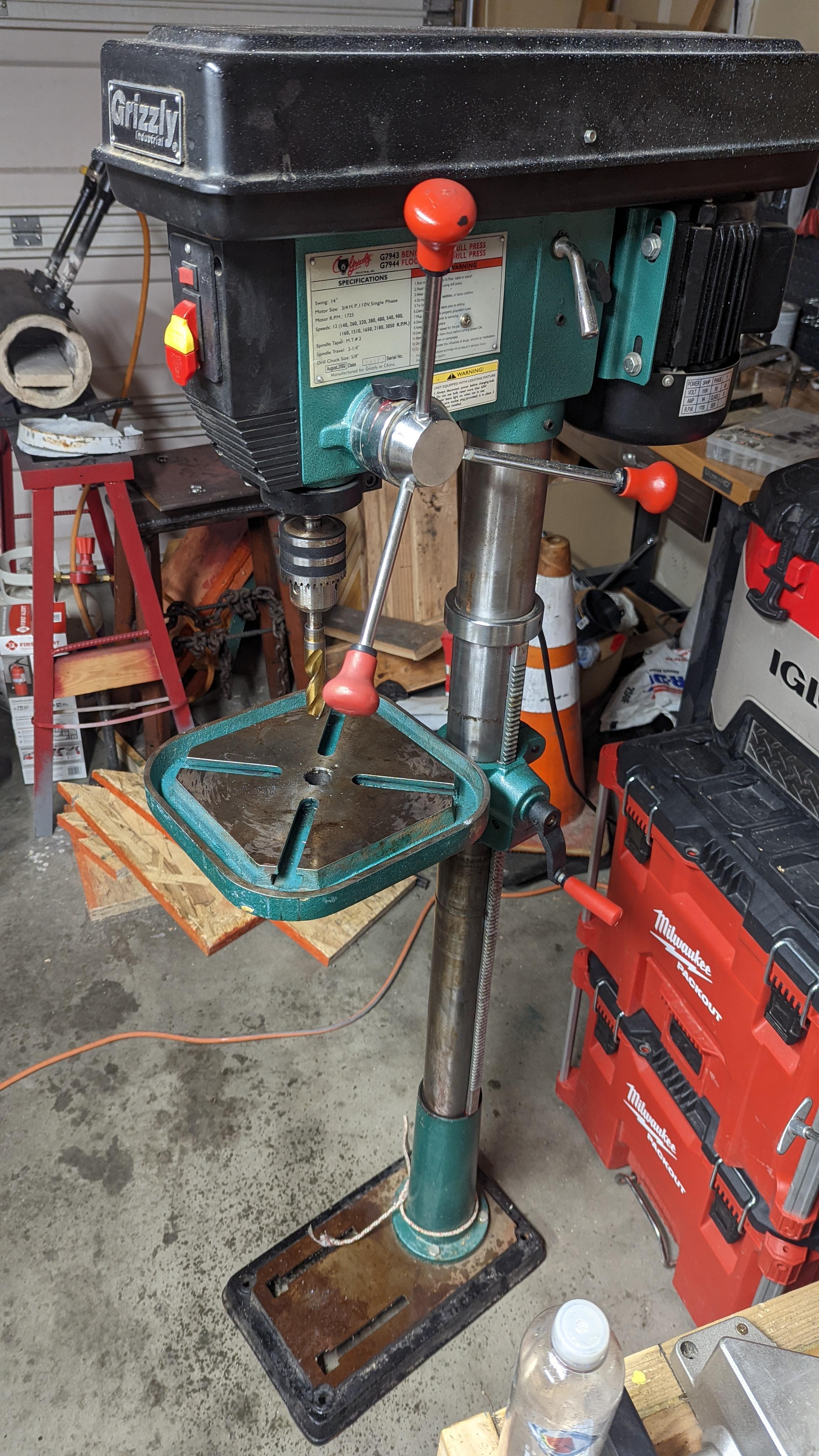 NTD Grizzly 14" floor Drill Press (new to me) r/Tools