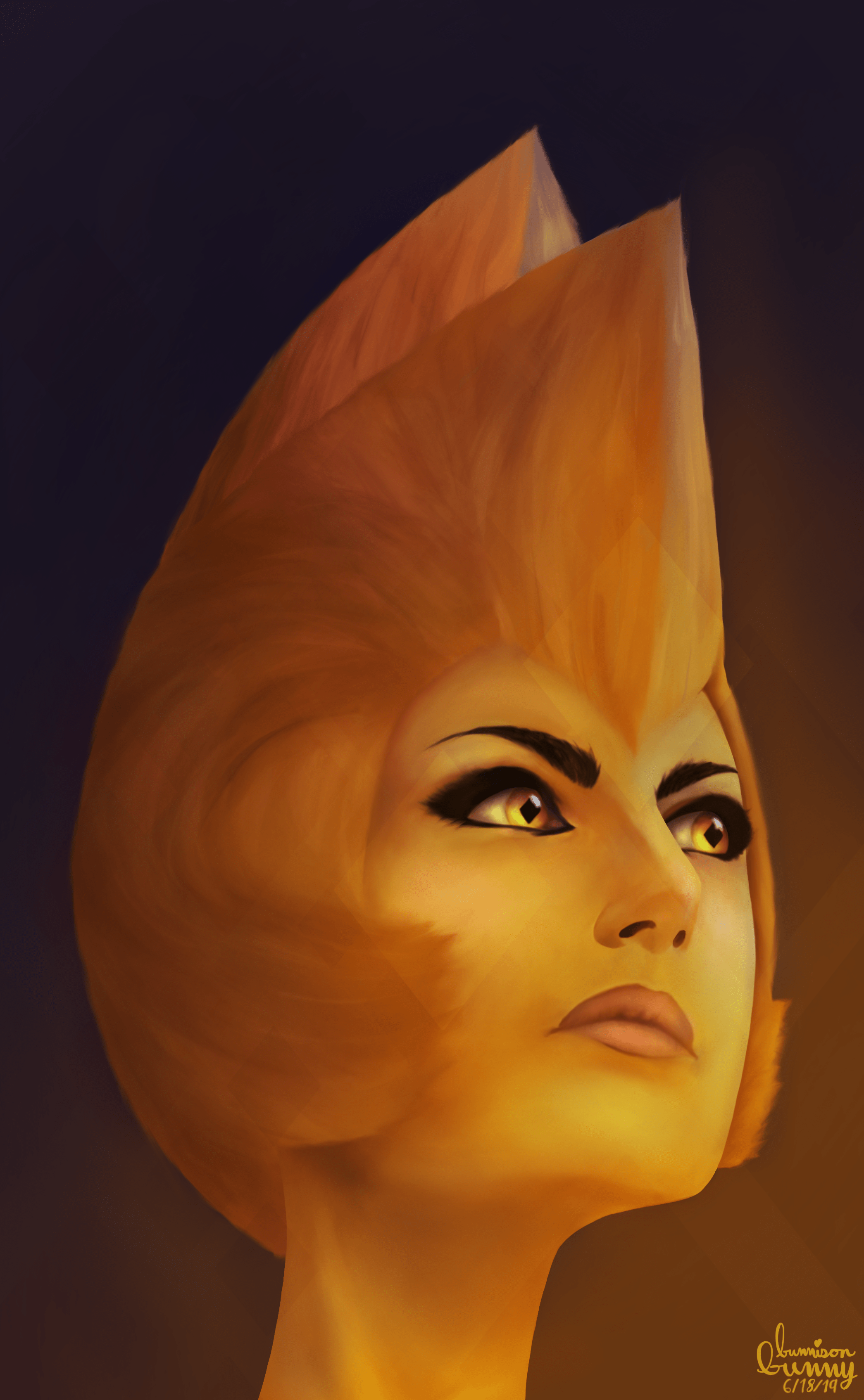 I'm finally done with my portrait of Yellow Diamond! r/stevenuniverse