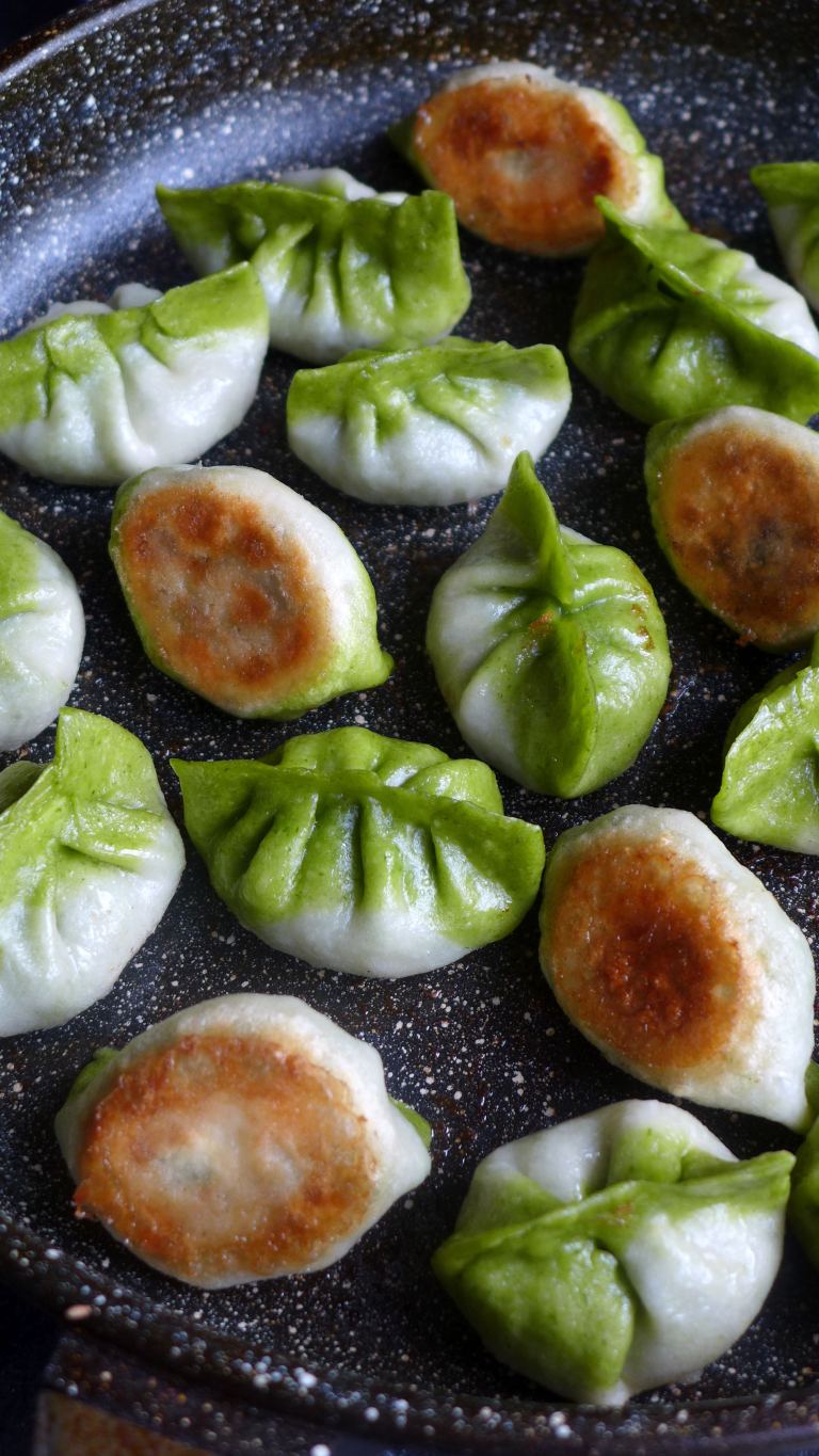Panfried Vegetarian Dumplings / Potstickers r/VegRecipes