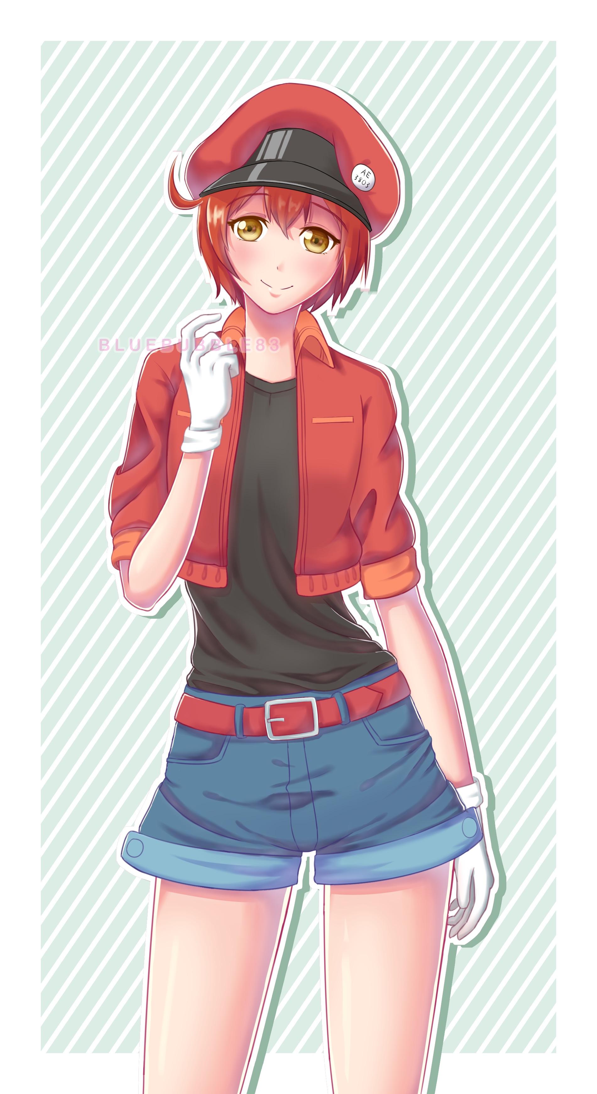 [Fanart][OC] I drew Red Blood Cell from Cells at Work! r/anime