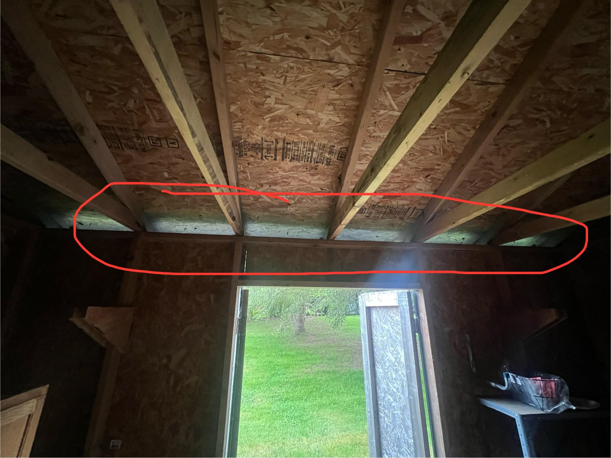 Advice on how to cover gap between wall and roof on shed r/DIY
