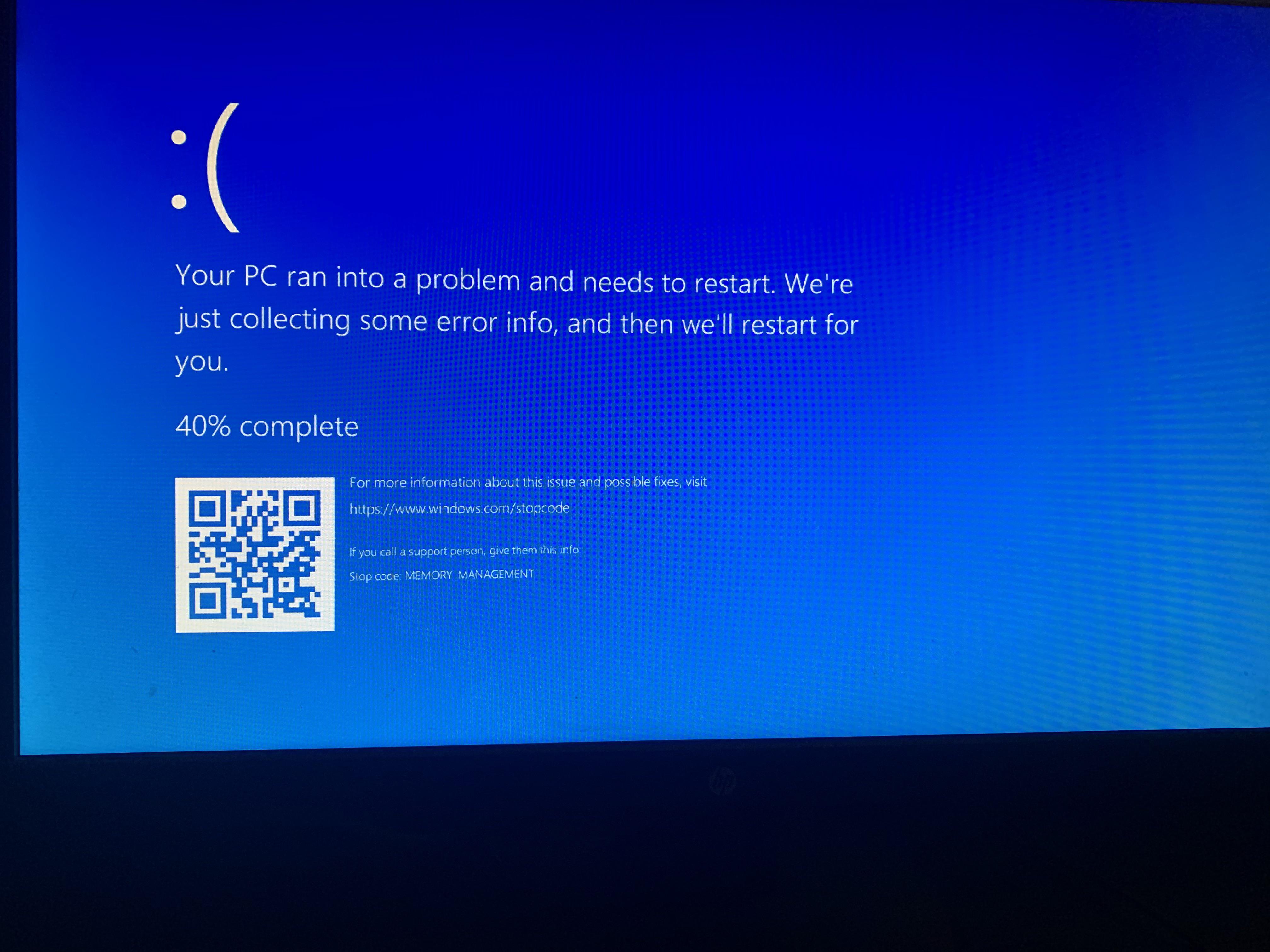Pc keeps Blue screening whenever playing cod modern warfare. Only on