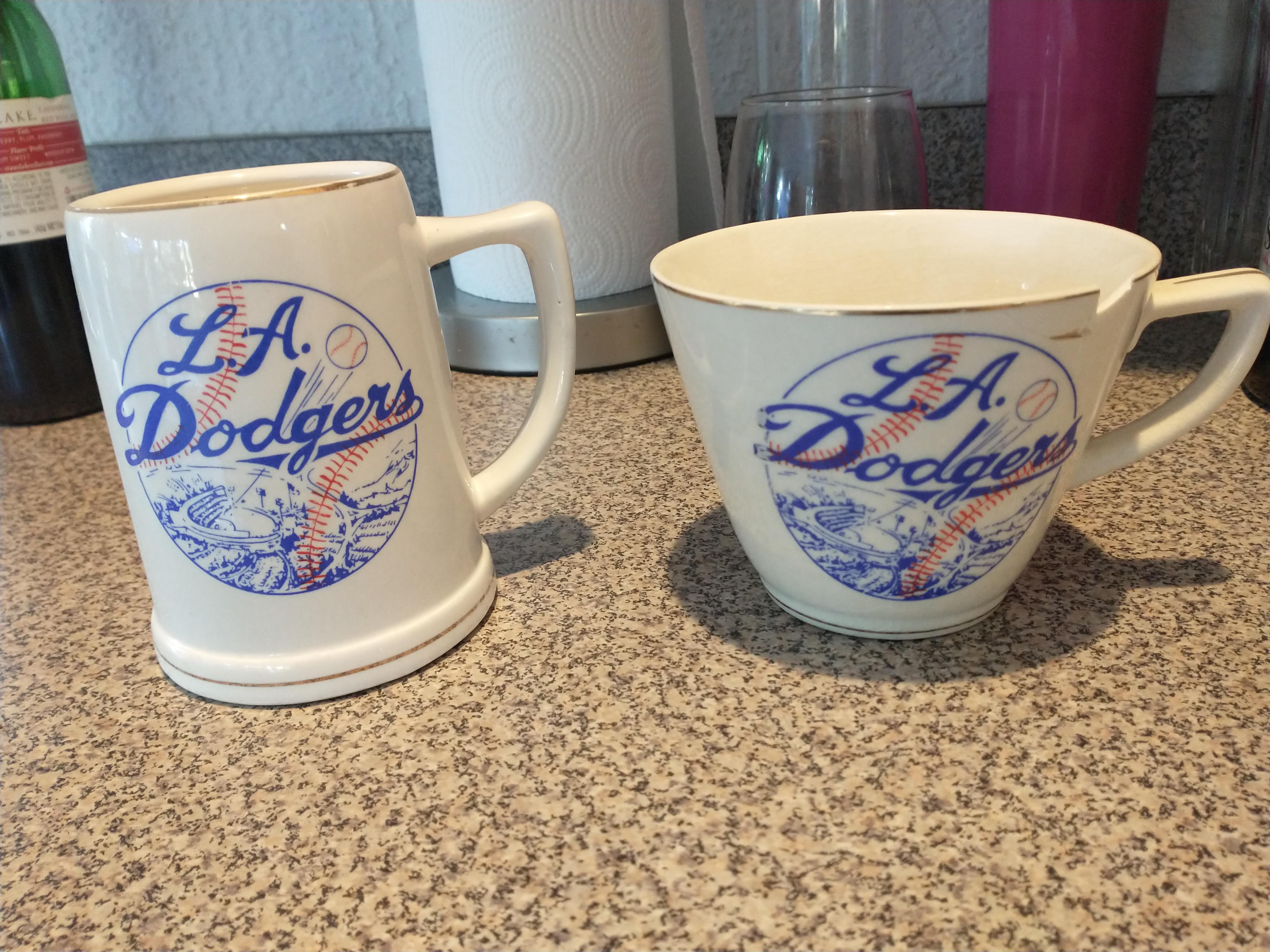 My Dodger Stadium Souvenir Mug & Cup. Not sure what year they are from