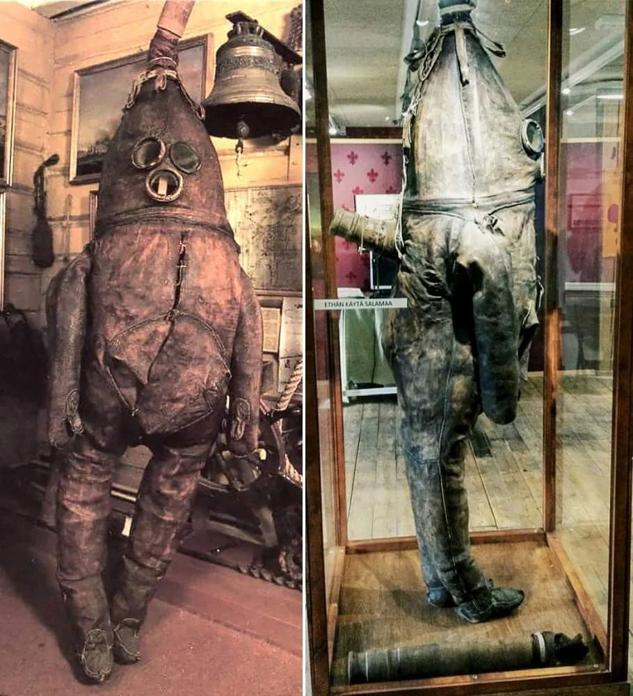 "The Old Gentleman", a leather diving suit made in the early 1700s