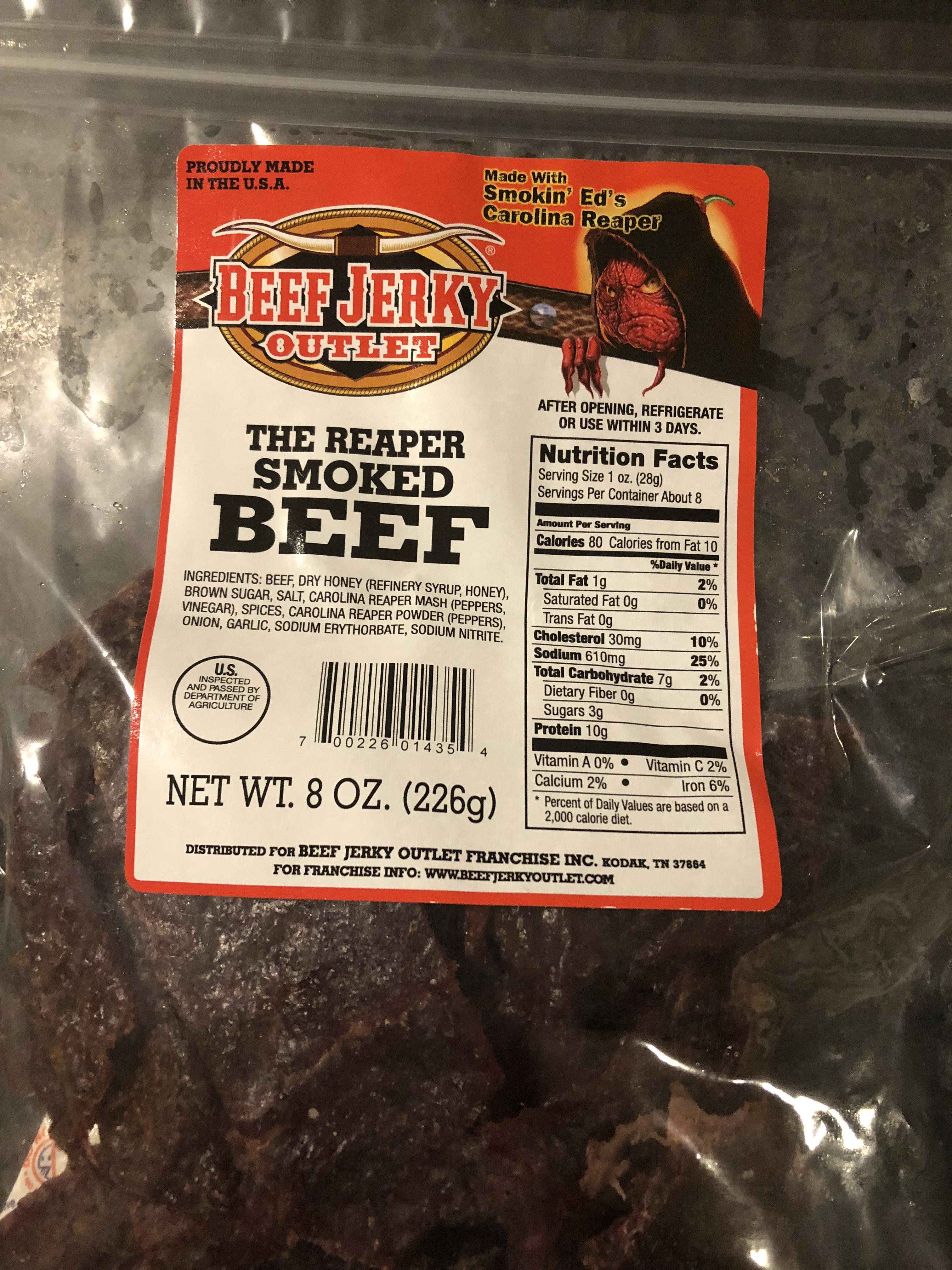 The Reaper Smoked Beef Jerky r/spicy