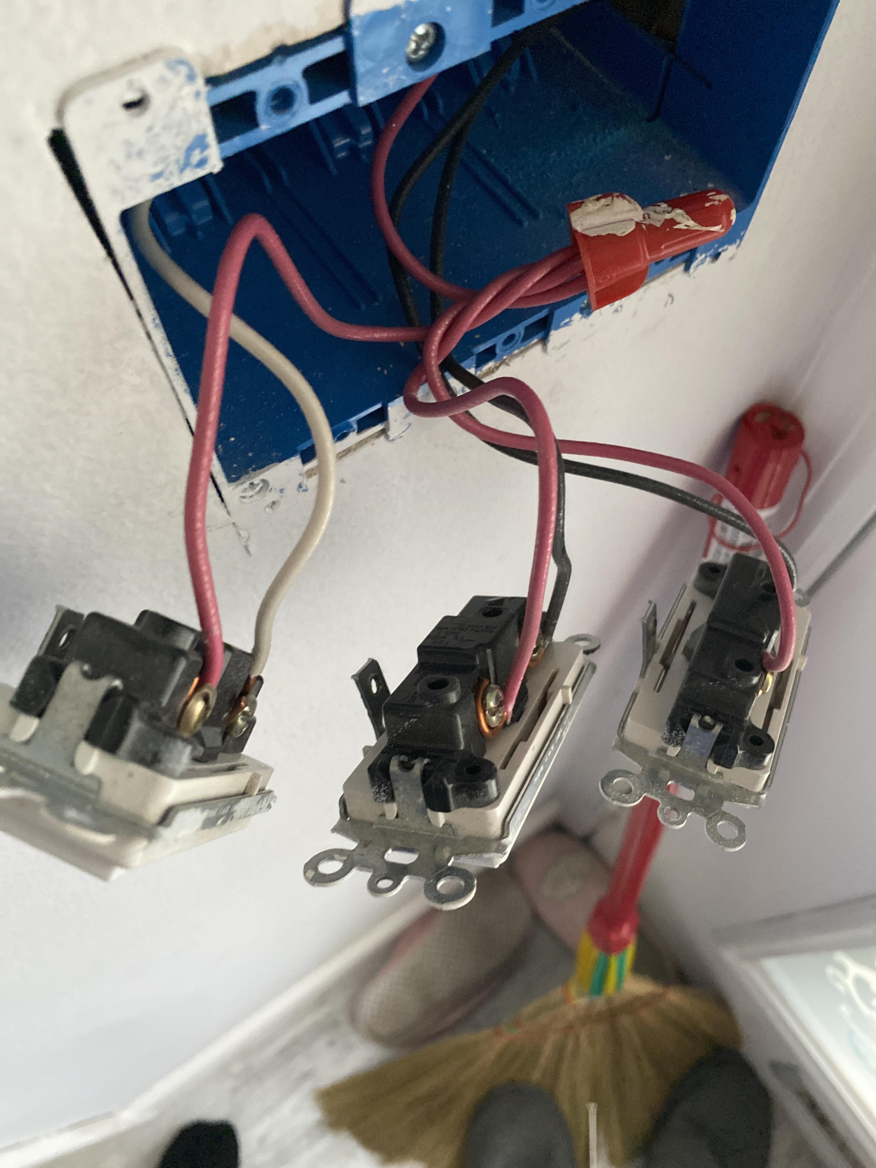 Is this wiring safe? These switches go to 3 different lights, I was