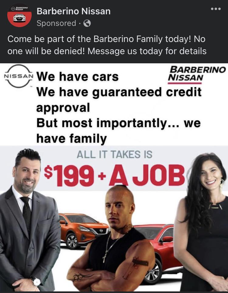 a local car dealership says this meme is now over r/memes