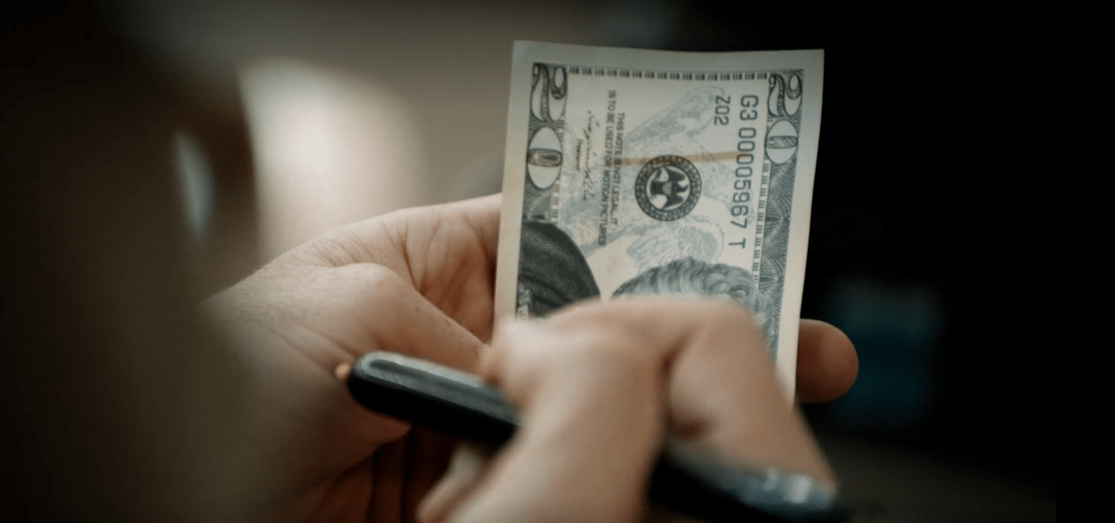 This shot from "Good Girls" on Netflix shows the money which says that