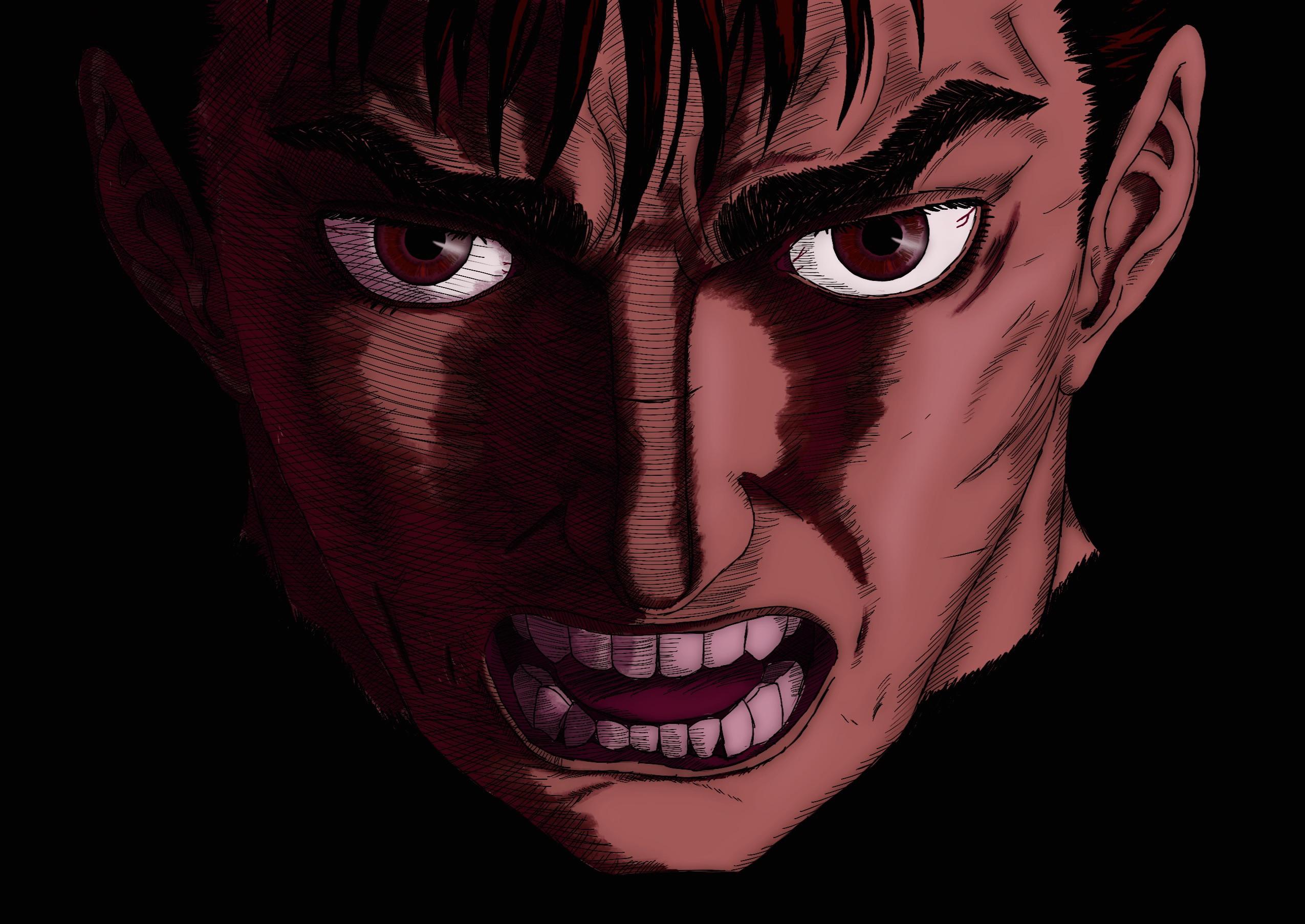 Colored sketch of Guts during the eclipse. r/Berserk
