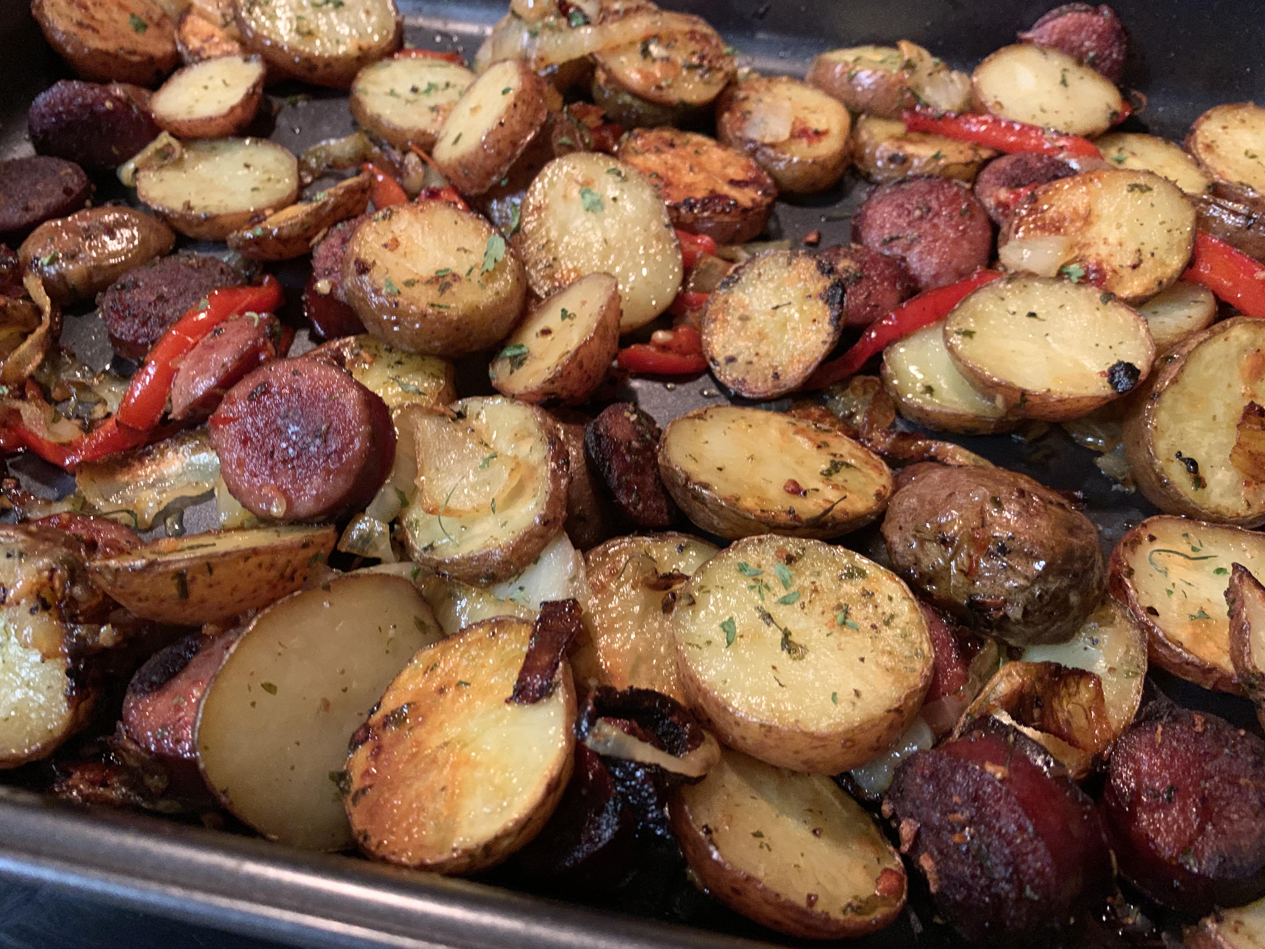 Sausage, Pepper, and Potato bake. r/tonightsdinner