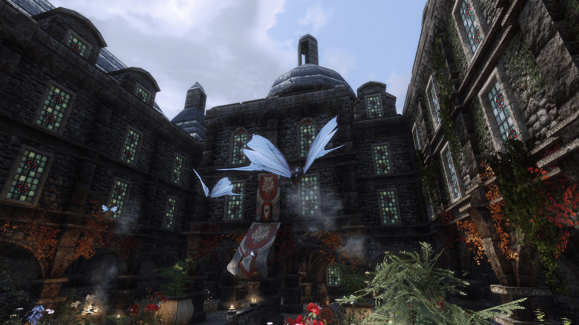 Blue butterflies outside Blue Palace r/skyrim