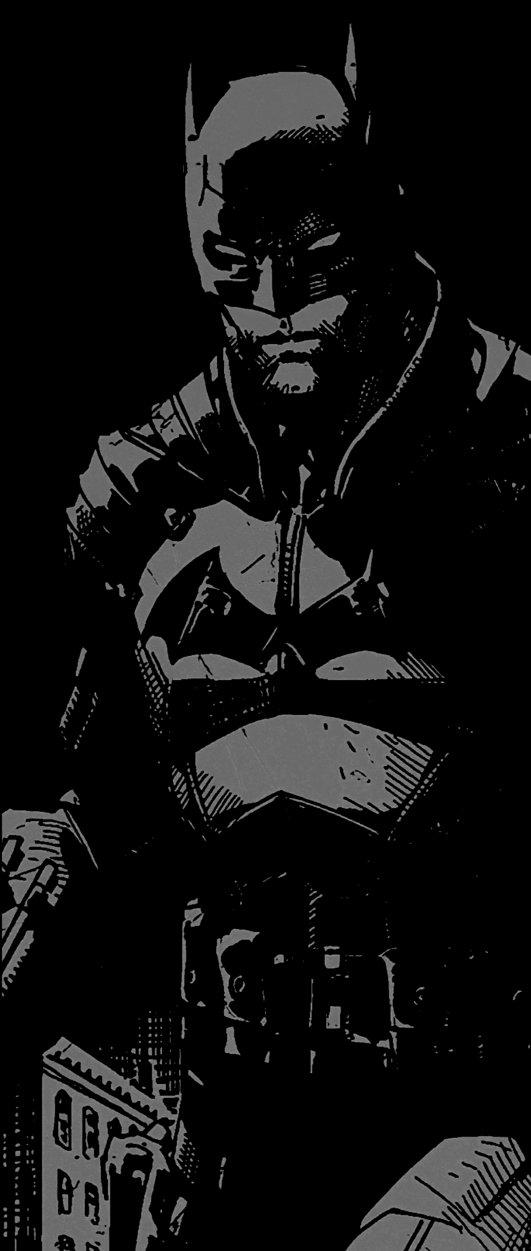 Batman Grey Amoled (1088x2560) r/Amoledbackgrounds