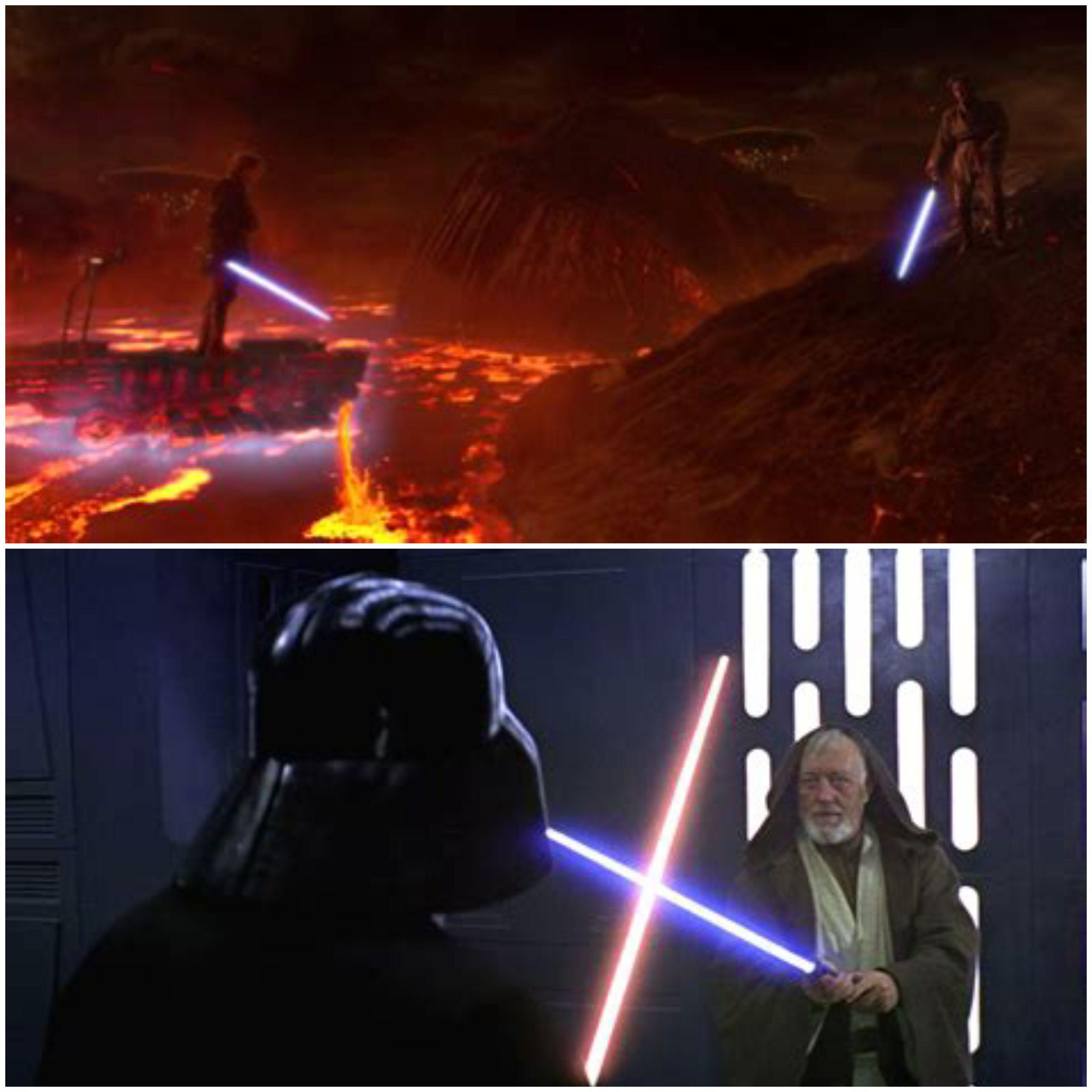 In "Star wars Revenge of the Sith (2005)", ObiWan fights and defeats