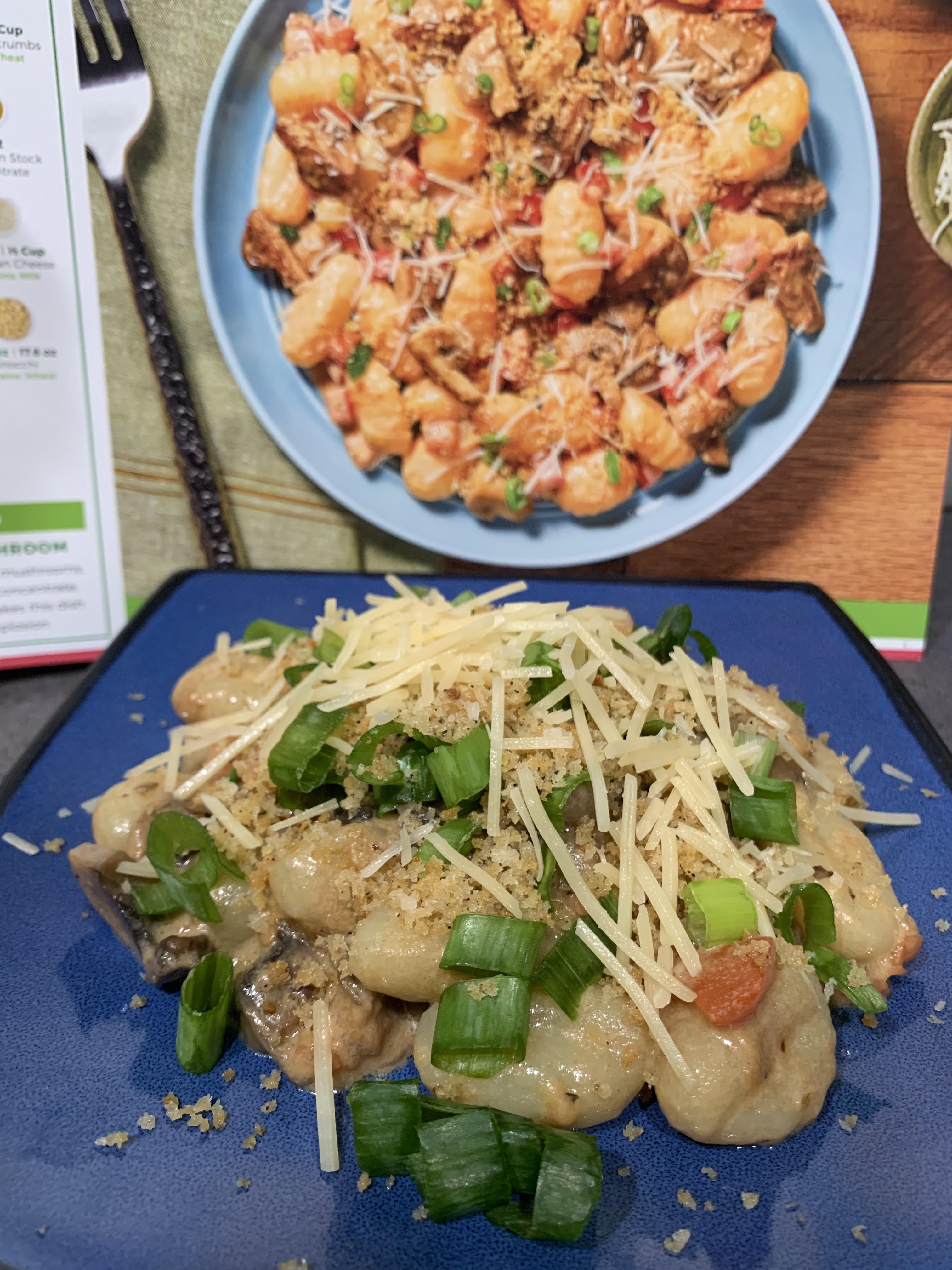 Triple Mushroom Truffle Gnocchi. Quick and easy, very good. 9/10. r