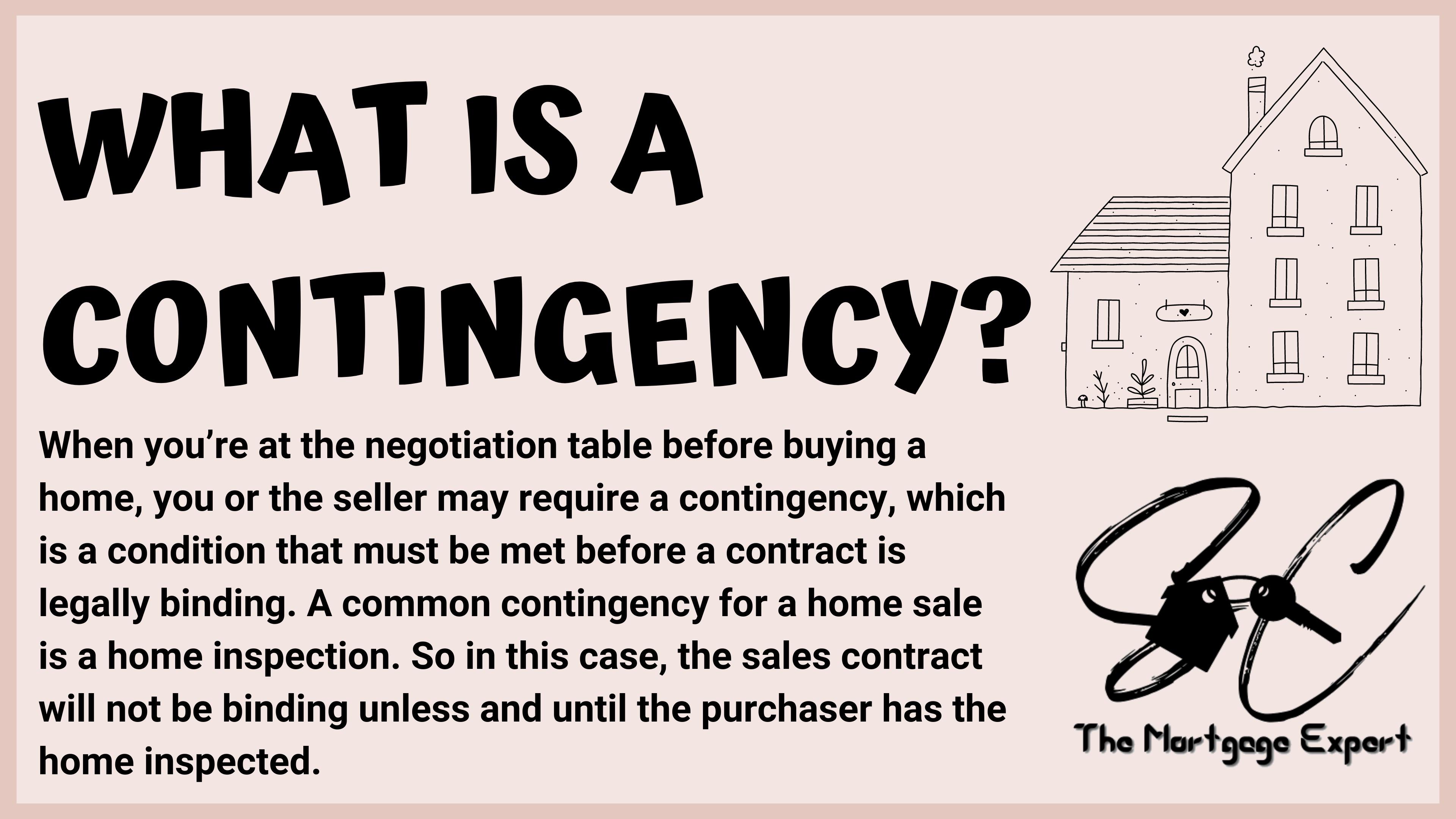 Understanding what “Contingency” means in regards to mortgages and real