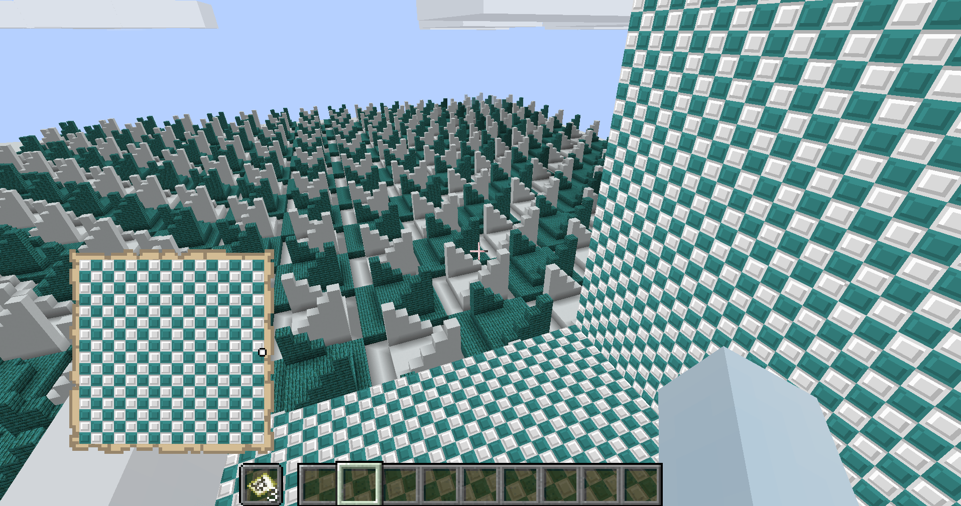 Mosaic pattern using maps. r/Minecraft