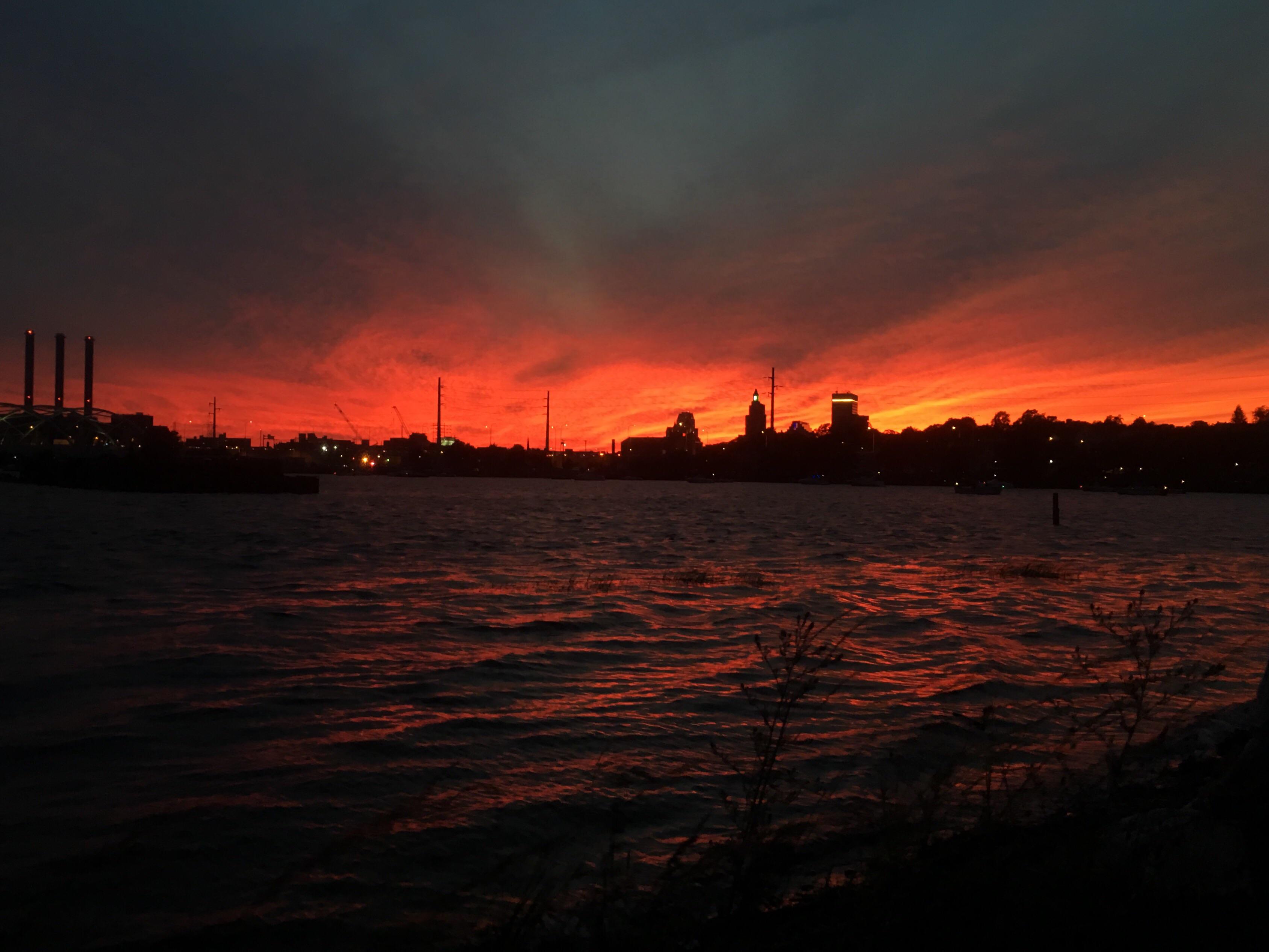 Providence and Providence River from East Providence, Rhode Island. 1st