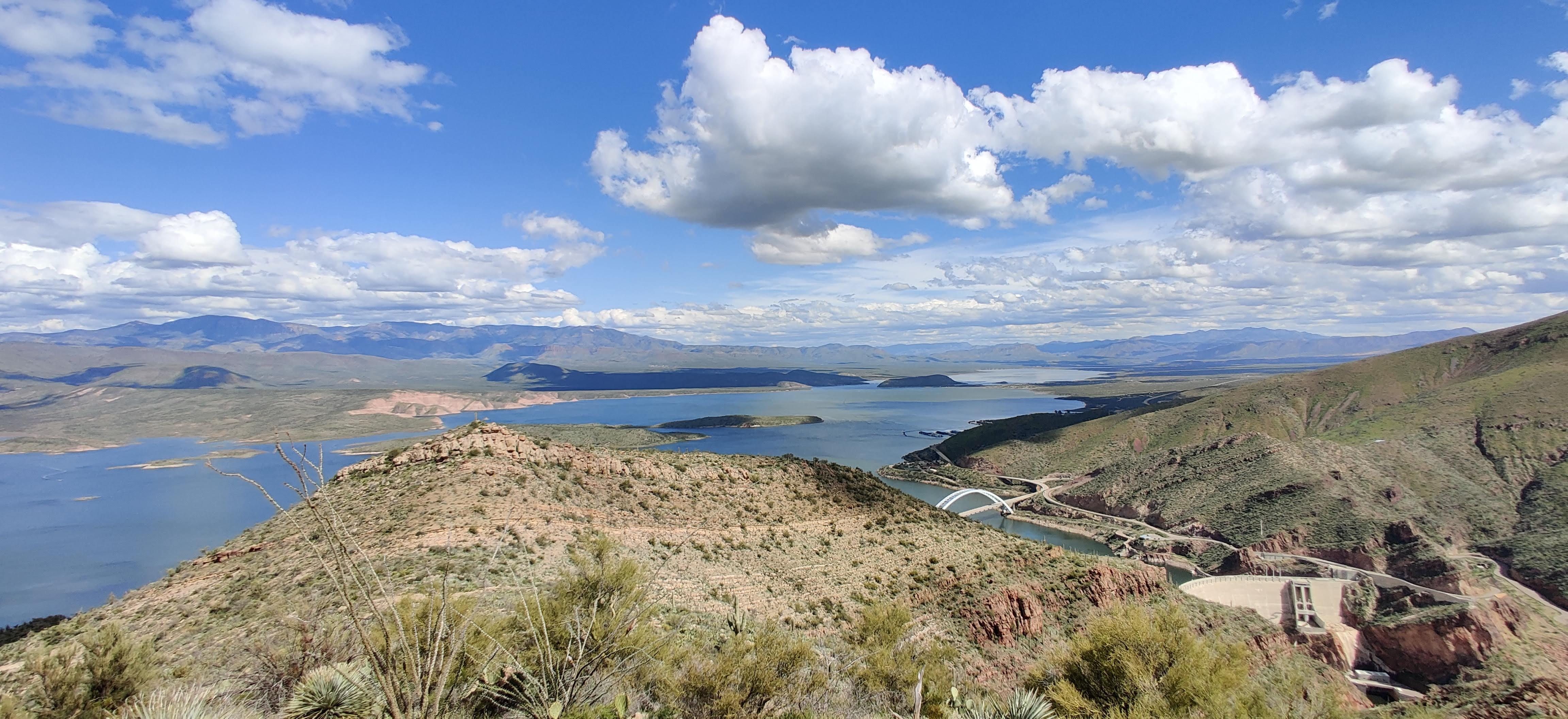 The Roosevelt Lake and Dam from Vineyard Trail, Tonto National Forest