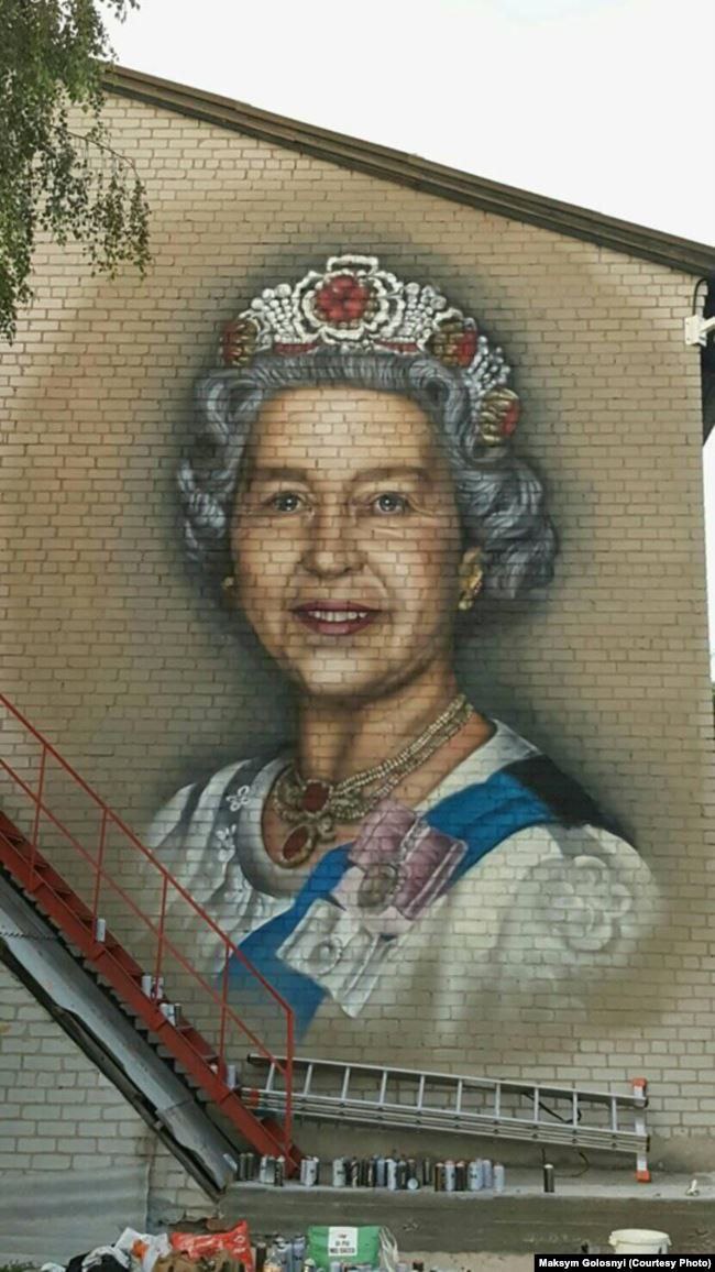 Wall mural in Elizavetivka village created in 2019. The village has