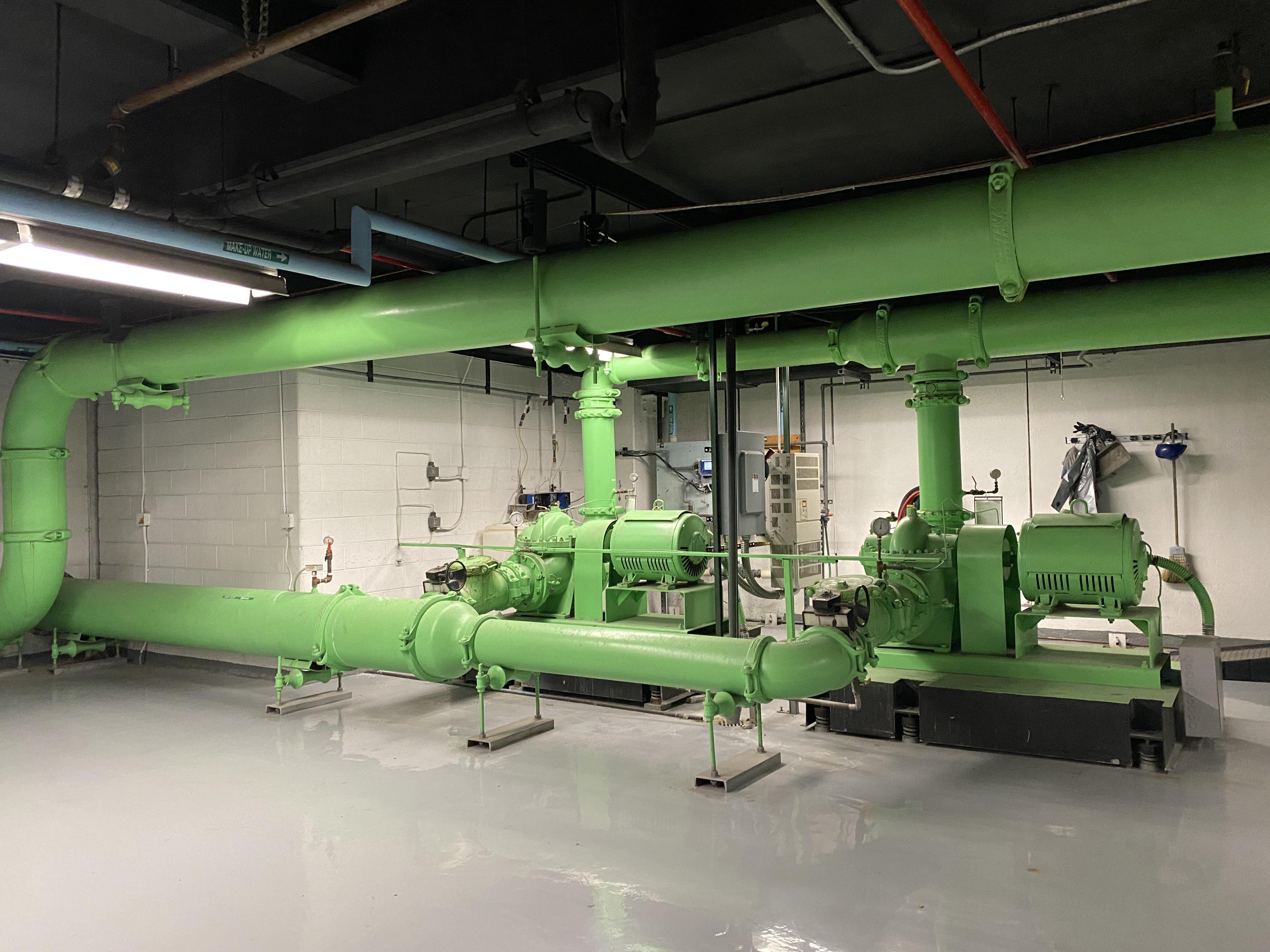 A clean pair of condenser water pumps. r/HVAC