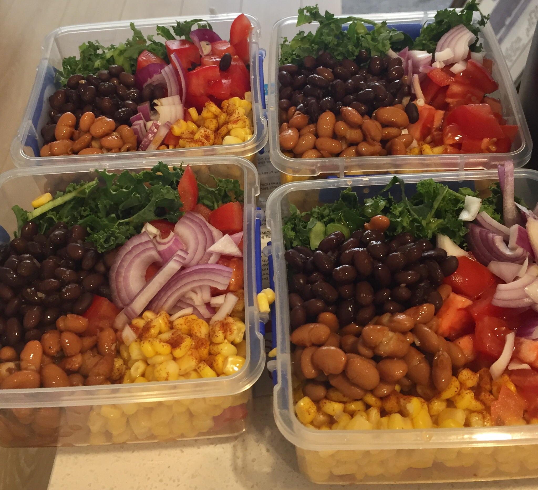 Meat free meal prep Mexican bean & corn salad r/MeatlessMealPrep