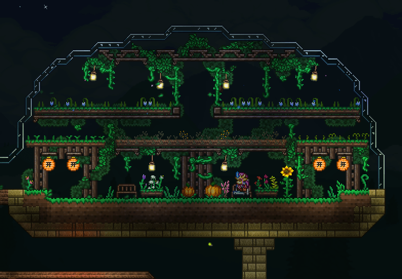 Functional Aesthetic Hanging Gardens r/Terraria