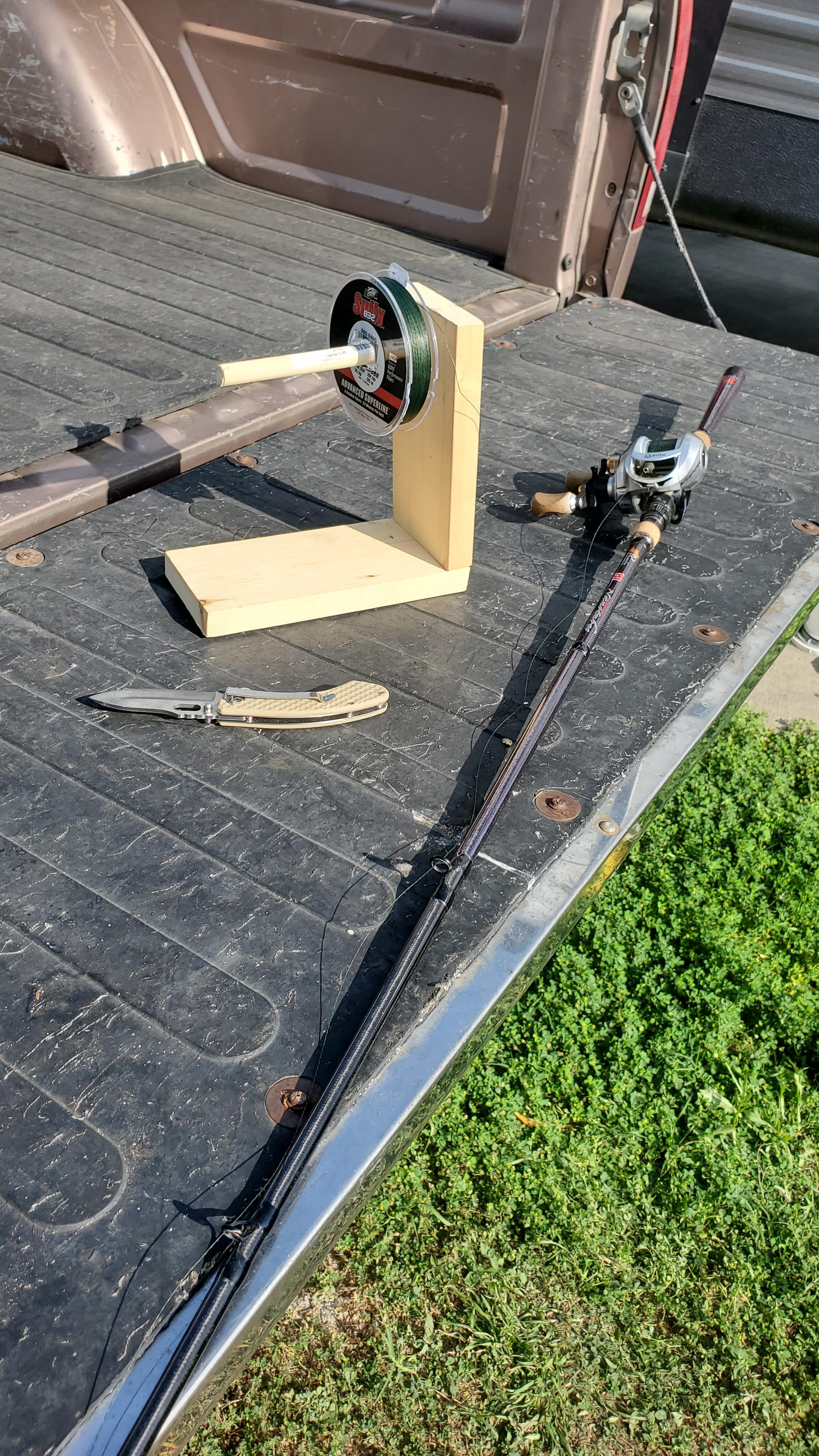 Made Myself a Spool Holder. Makes Spooling a Reel Alone so Much Easier