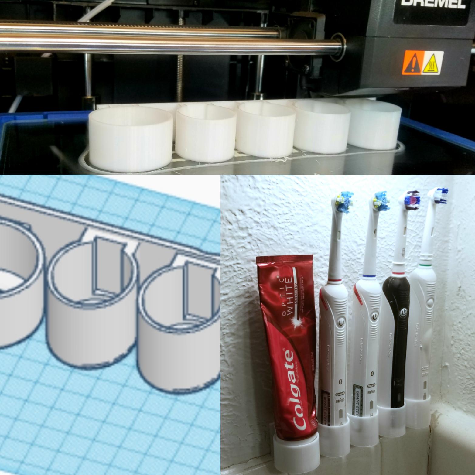 Custom Holder for OralB Toothbrushes Causes Wife to Legitimize 3D