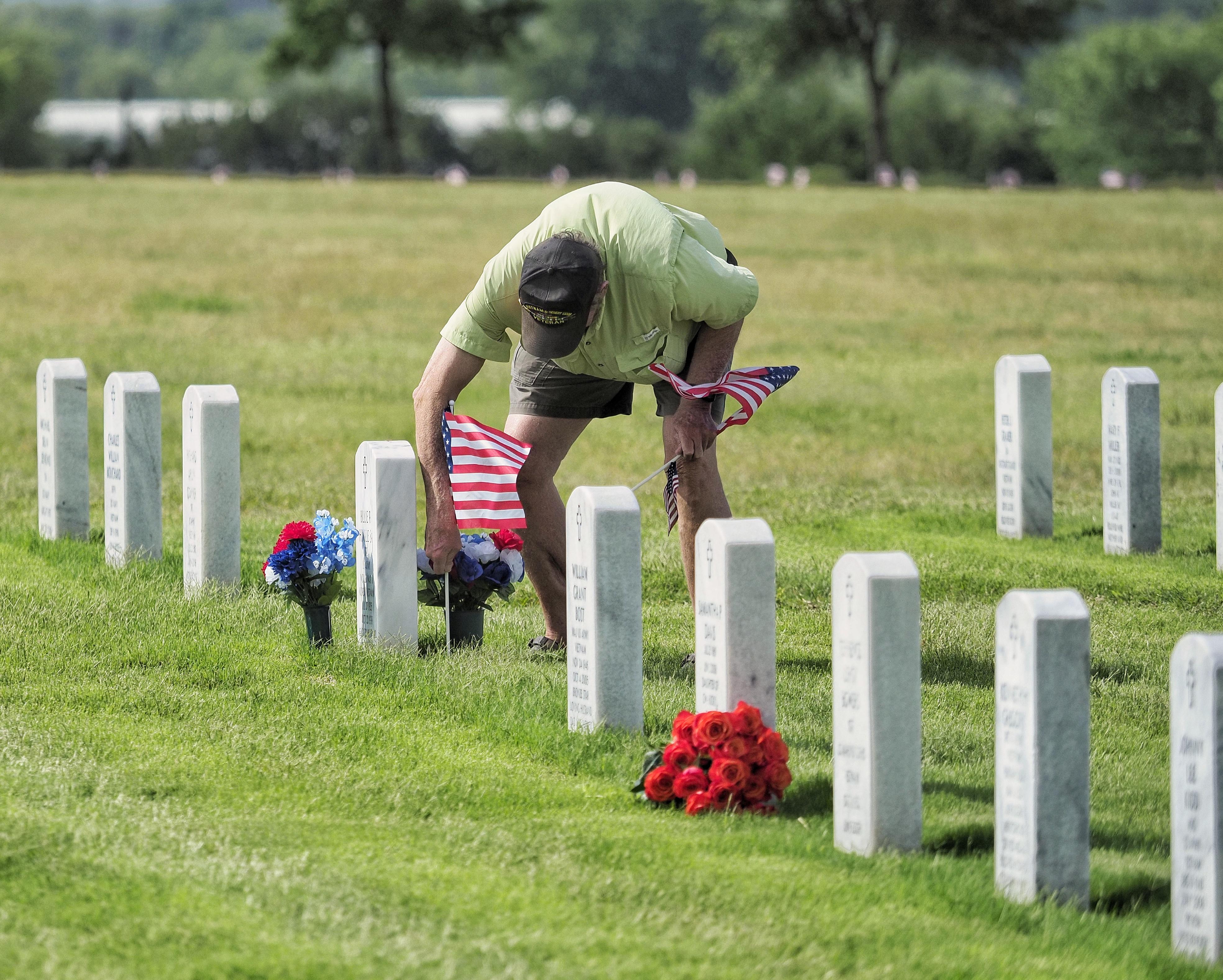 At the Central Texas State Veterans Cemetery in Killeen, TX (story in