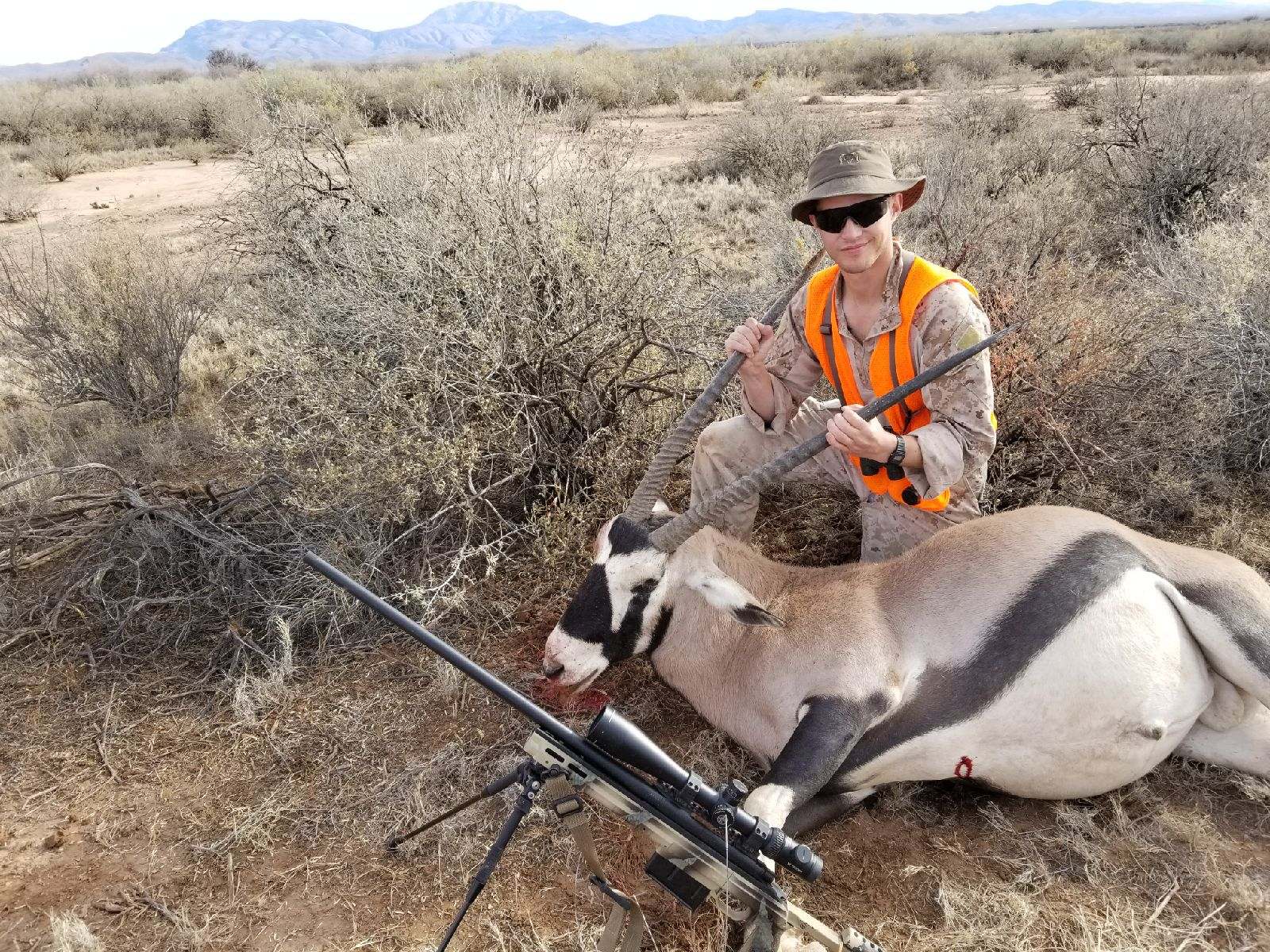 Stallion Range Oryx in New Mexico. 34 inch bull. r/Hunting