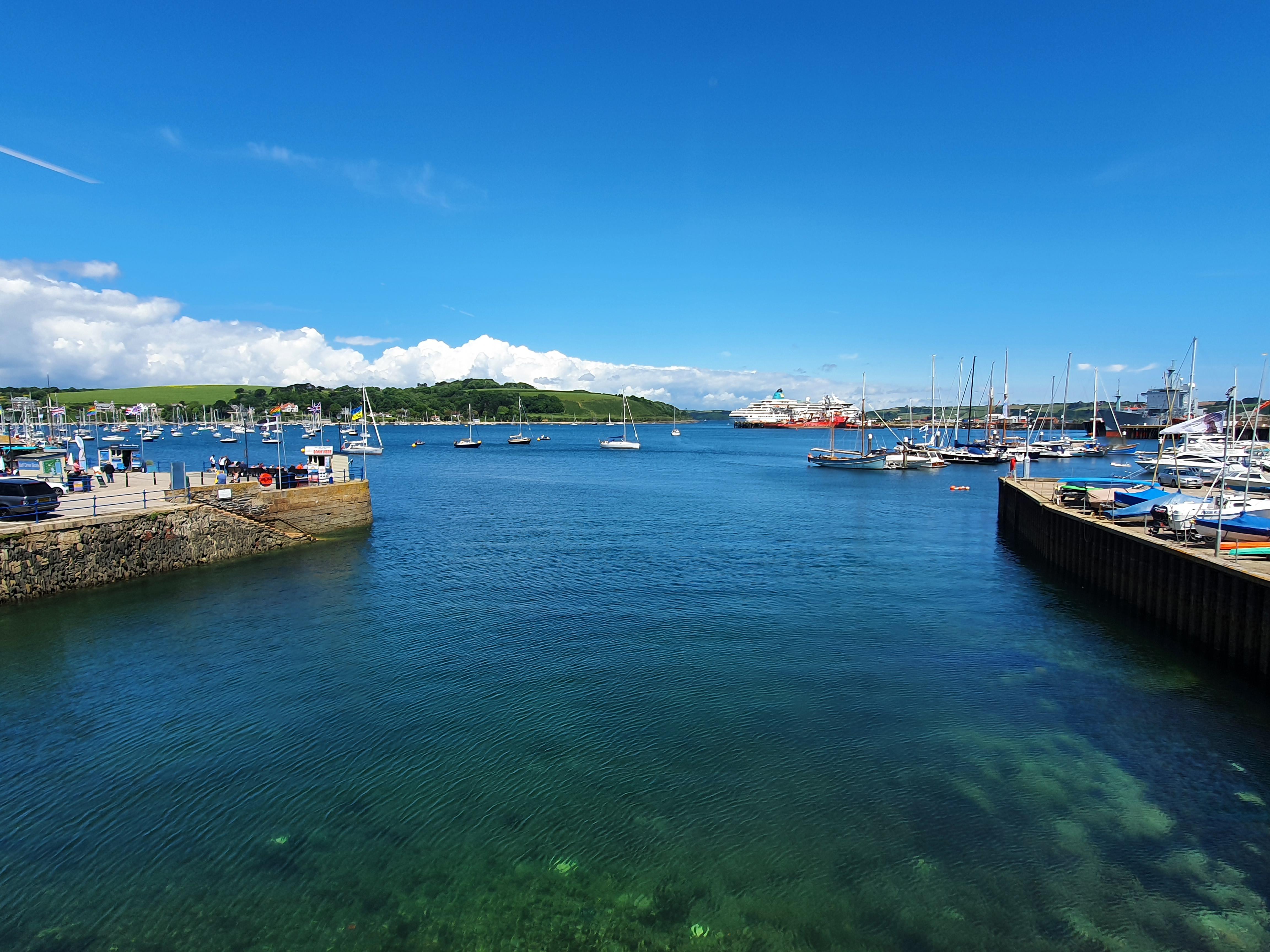 Falmouth Harbour, taken from a window inside Trago Mills (that shop is
