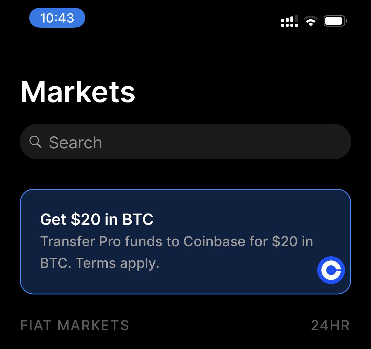 Sneaky sneaky Coinbase. Coinbase Pro is offering me 20 in BTC to