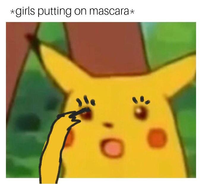 Girls putting on mascara r/PikachuMemes
