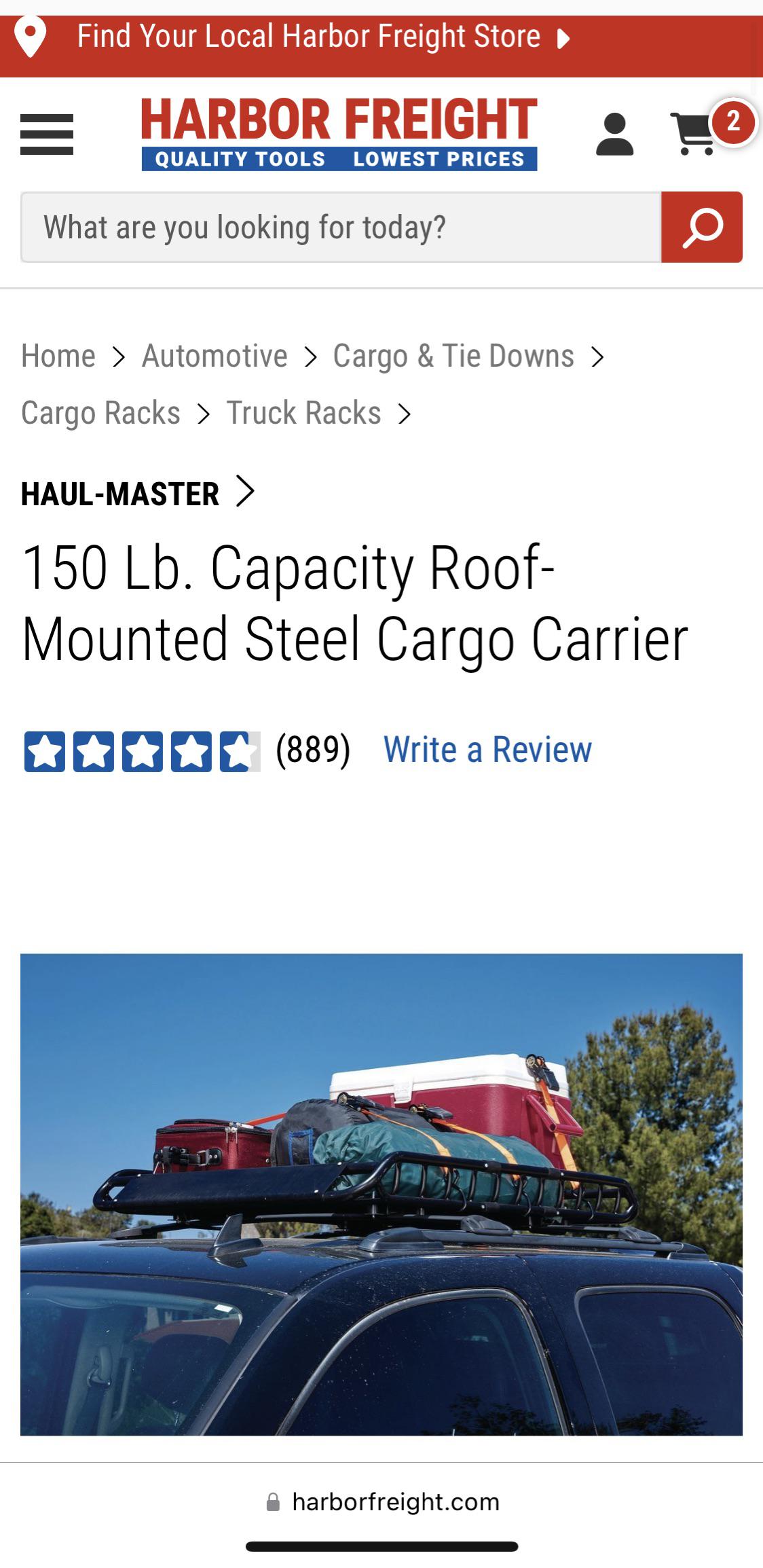 Harbor freight cargo roof rack r/SubaruForester