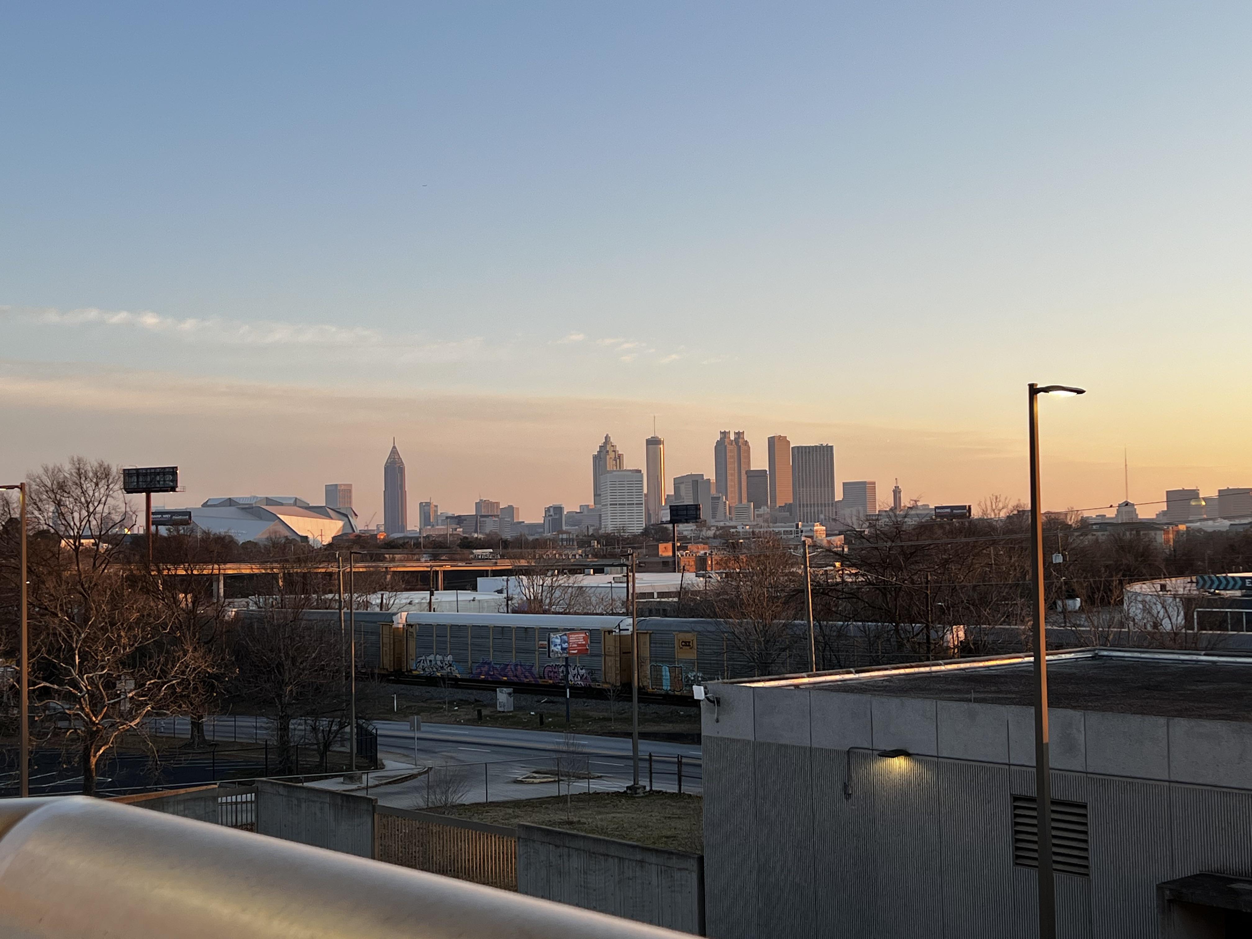 The Skyline of Downtown Atlanta from MARTA’s West End Station CityPorn