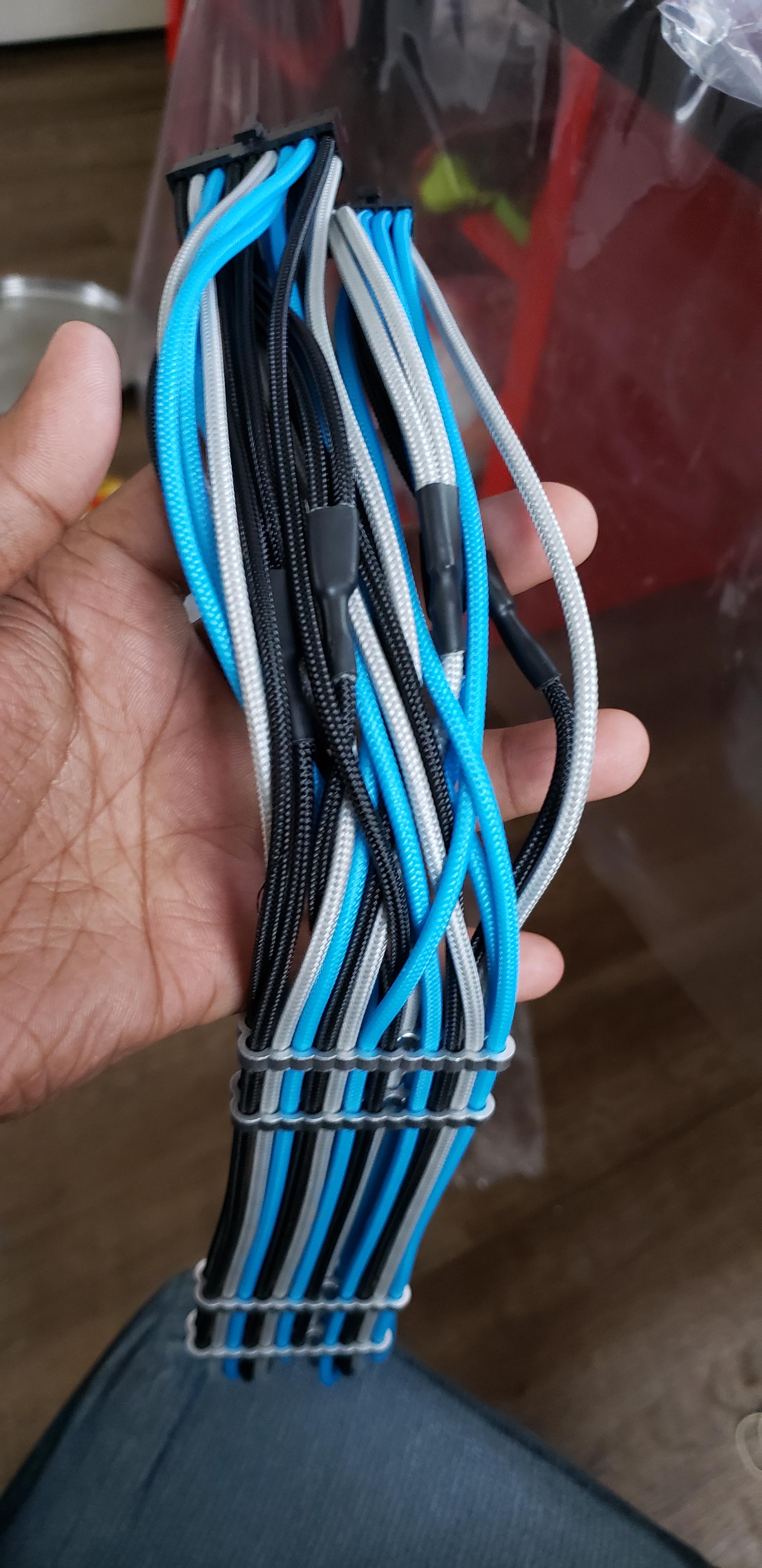I ordered custom cables for my Thermaltake PSU from for 197 USD and this is what I