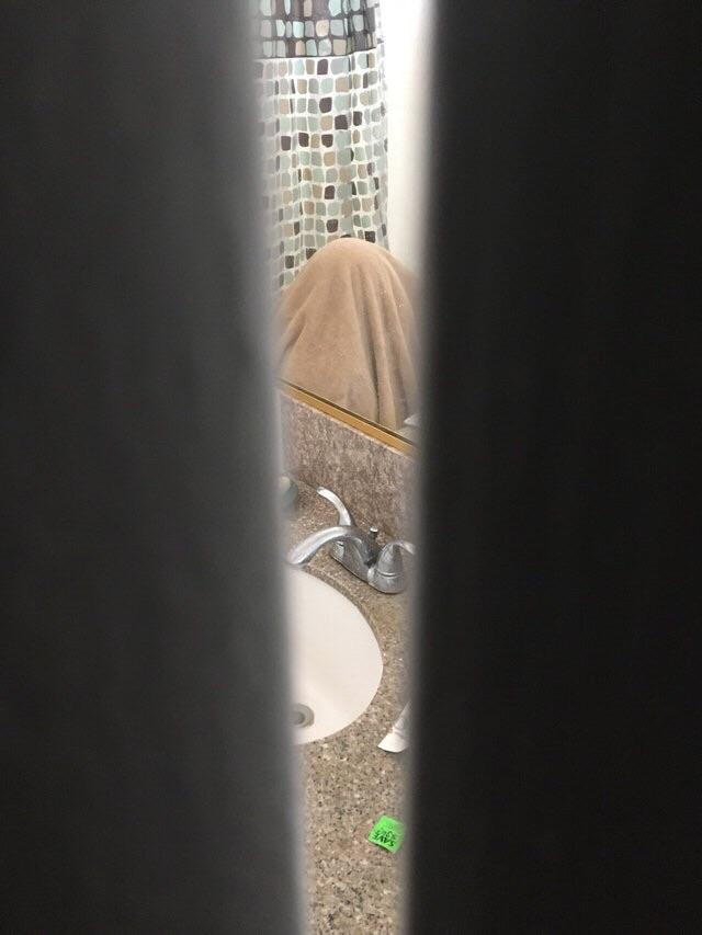 My bathroom door doesn’t close and my girlfriend has an irrational fear