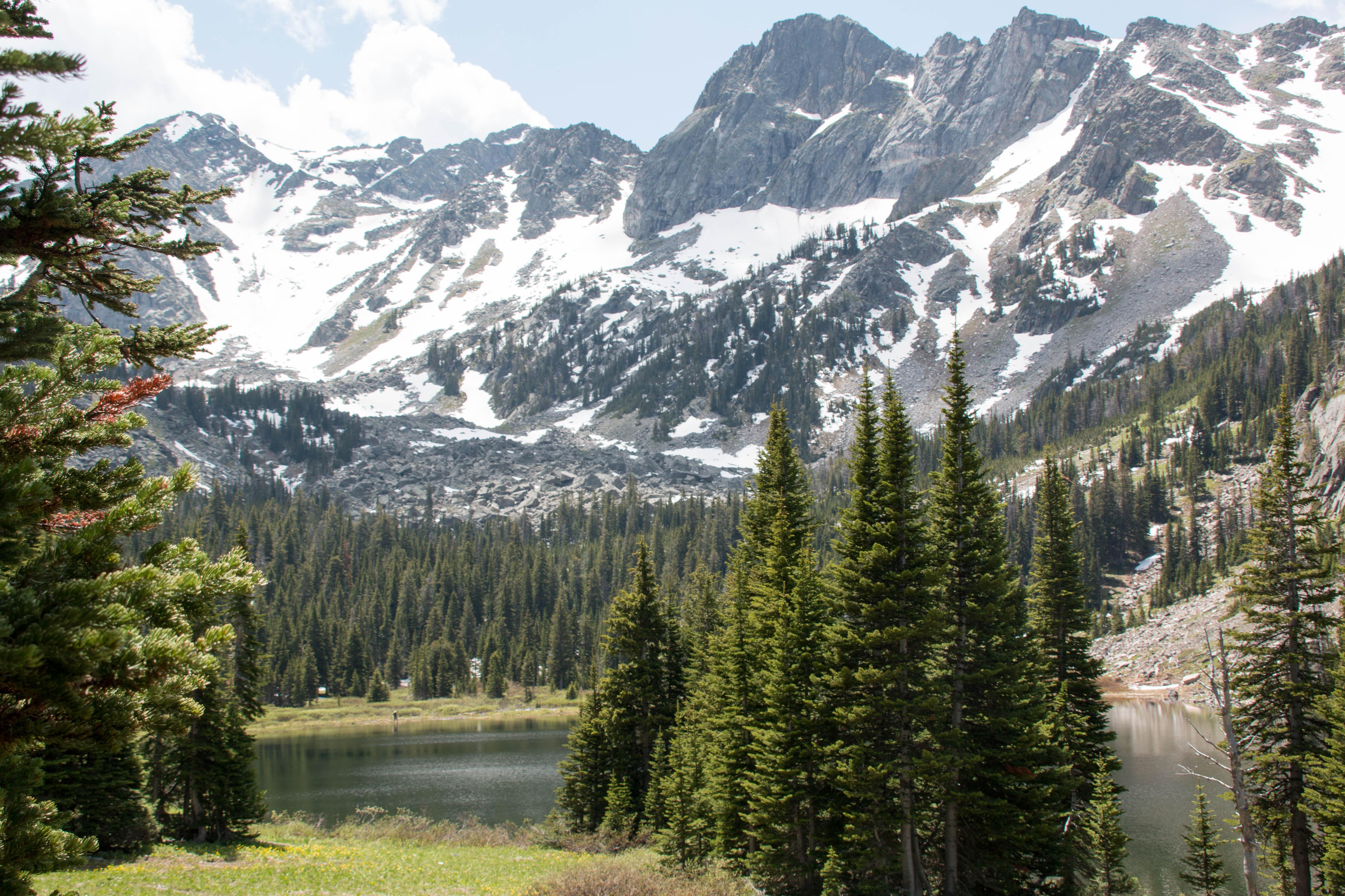 Doing some fishing at Mirror Lake in the Spanish Peaks, MT. r