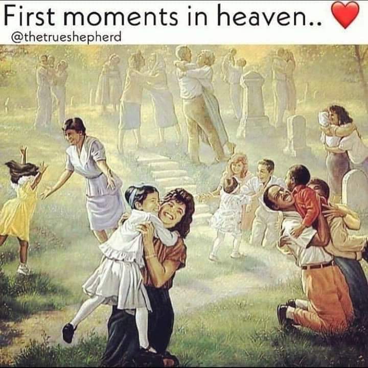 Spotted on Facebook Reunited in Heaven. Unless, of course, your loved