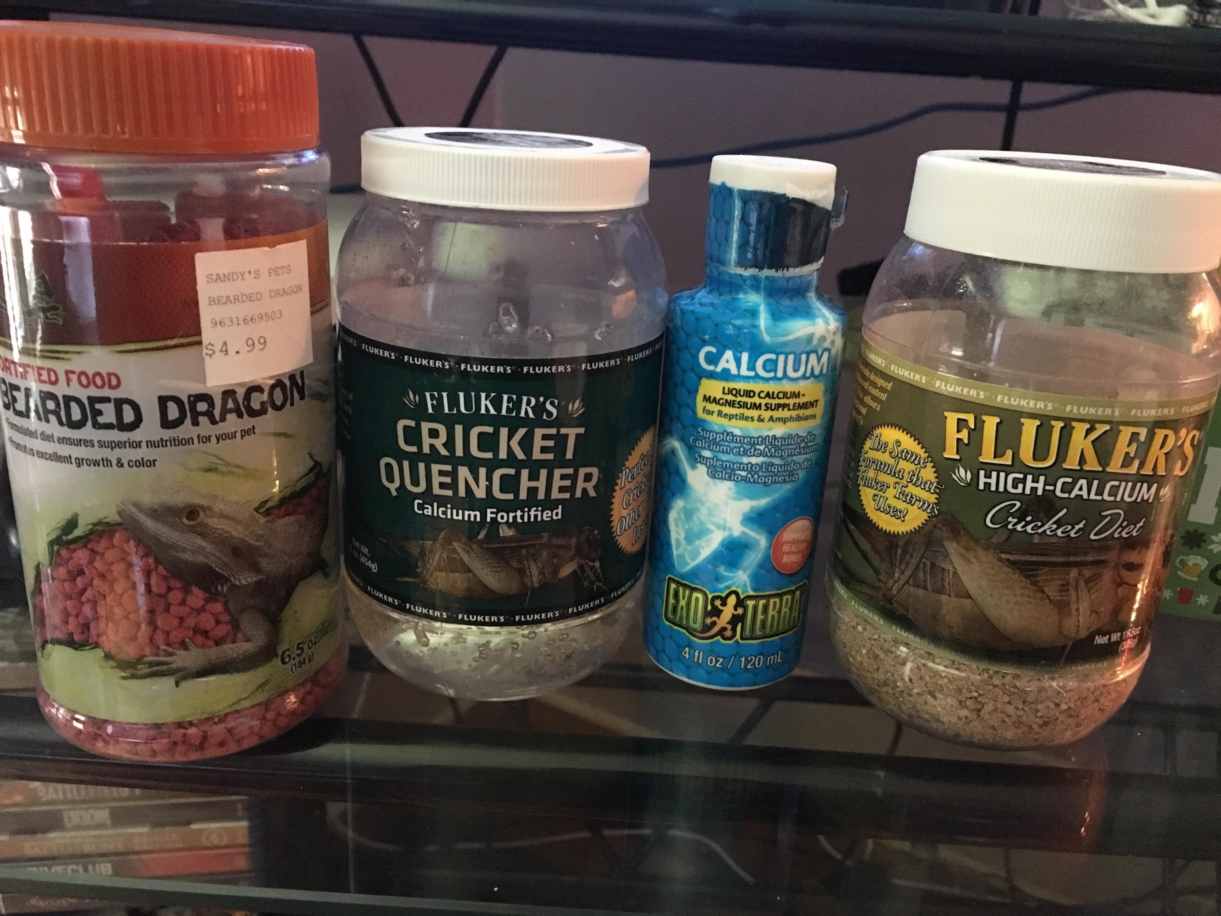 SupplementsBearded Dragon So these are the food/supplements i had