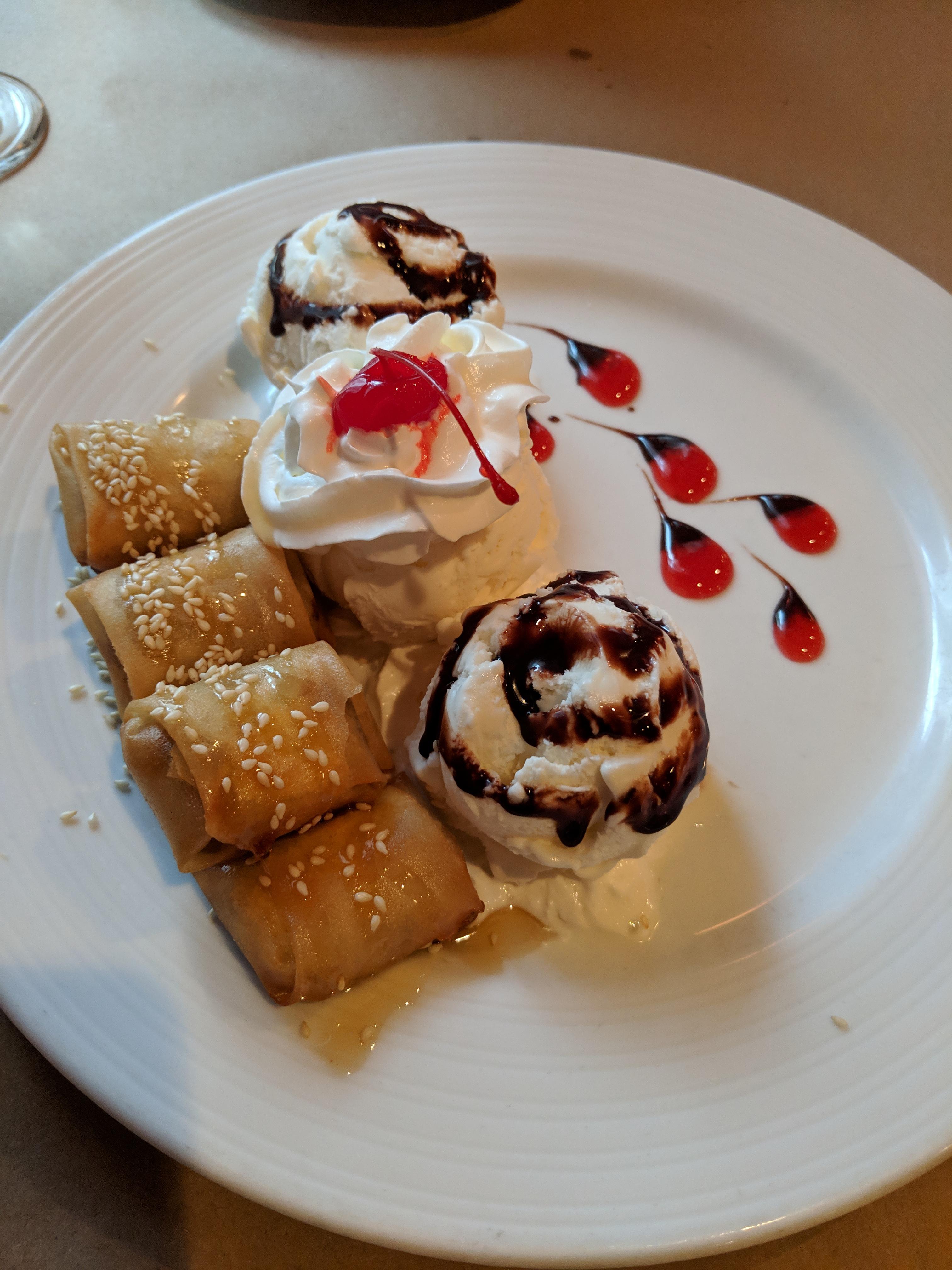 [I ate] Fried bananas with vanilla ice cream r/food