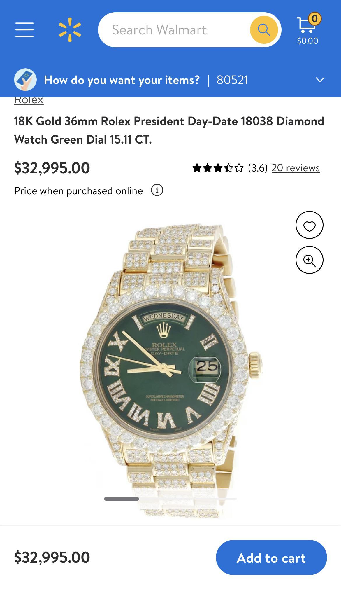 As yes, Walmart is my go to place to buy a Rolex r/Watches